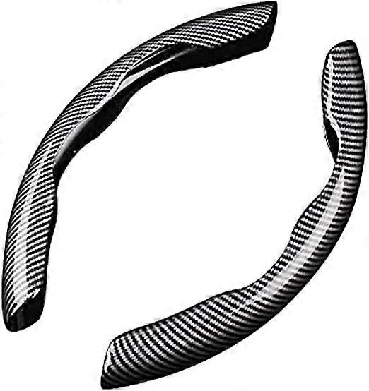 Car Steering Wheel Cover for BMW 3 Series M3 E90 E92 E93 F30 F31 F35 F80 G20 G21 Carbon Fibre Non Slip Segmented Black