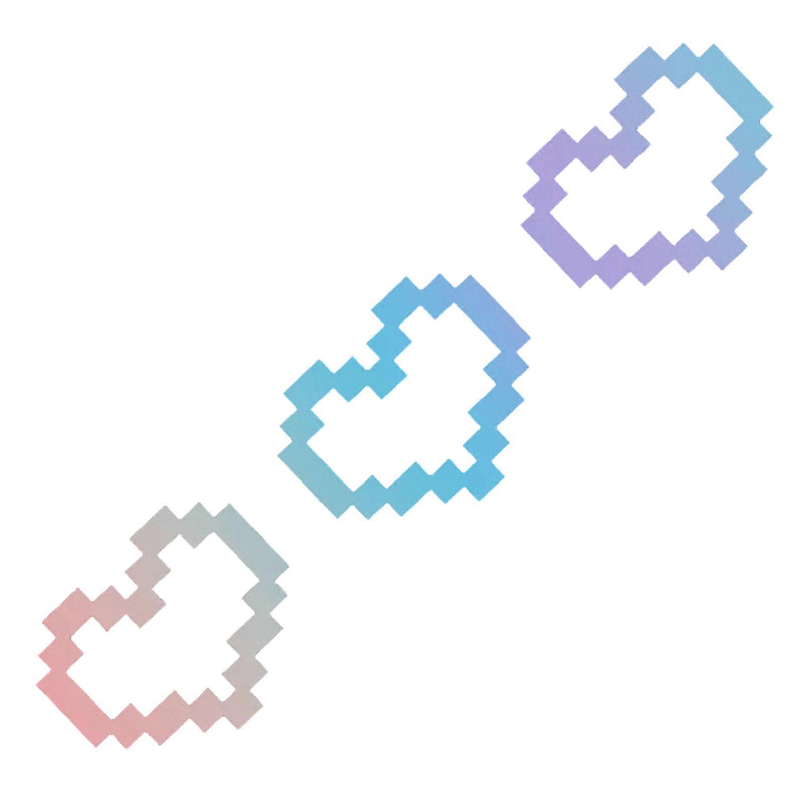 Pixel-Heart Bumper Sticker Water Bottle Car Window Mirror Laptops Heart Stickers for Car Bumper