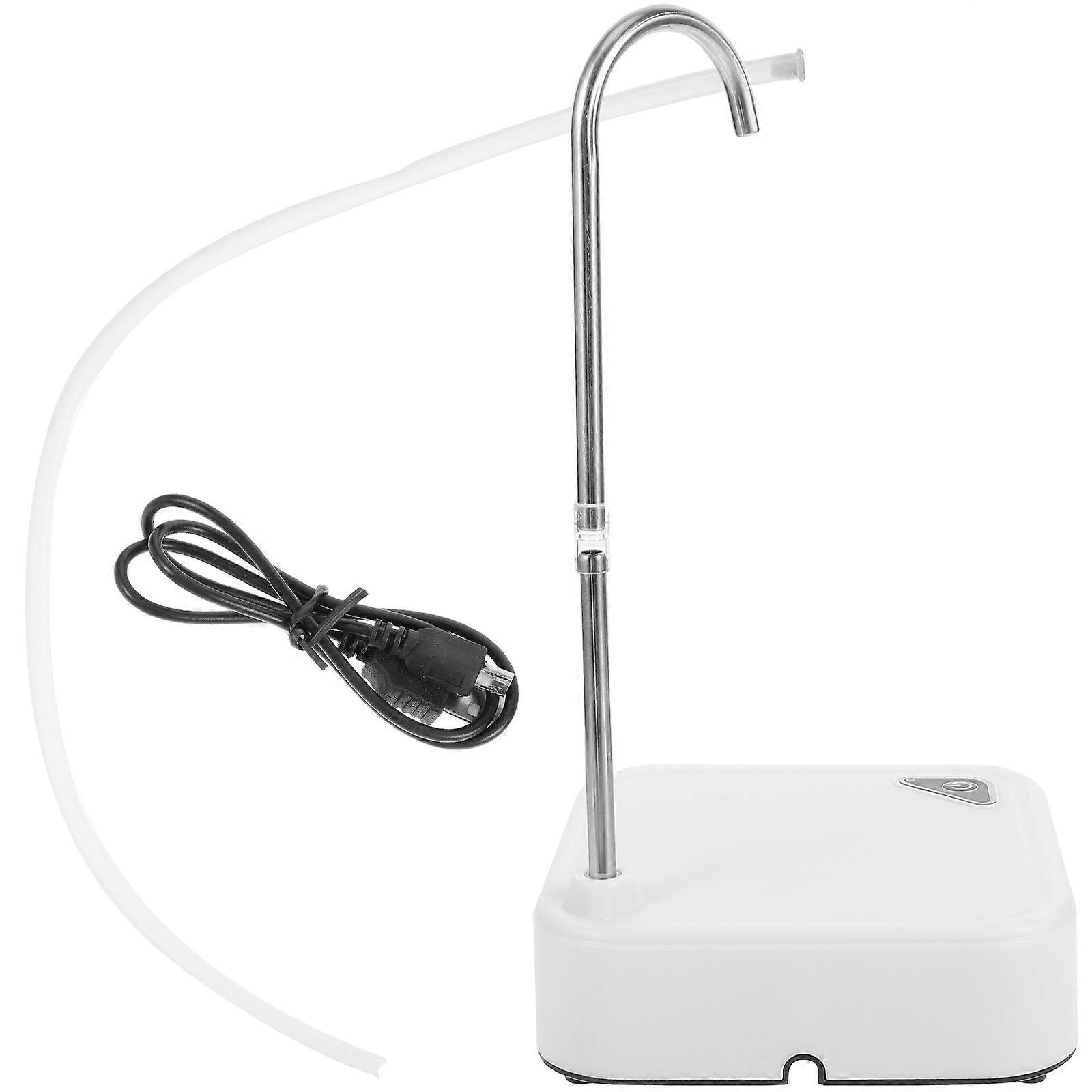 Electric Water Bottle Pump for Home Use Compact Desktop Water Dispenser with PP Material White Color