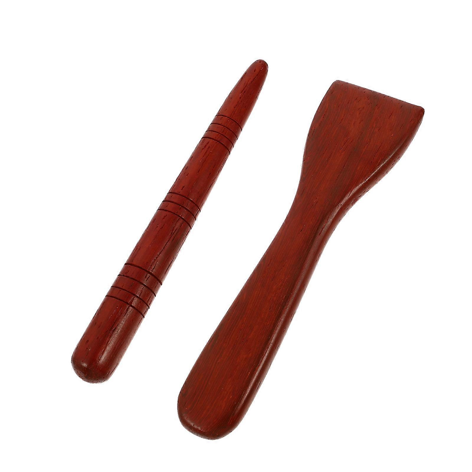 2Pack Handheld Face Scraping Plates Ideal For Facial Massage Designed For People In Need In Coffee Color