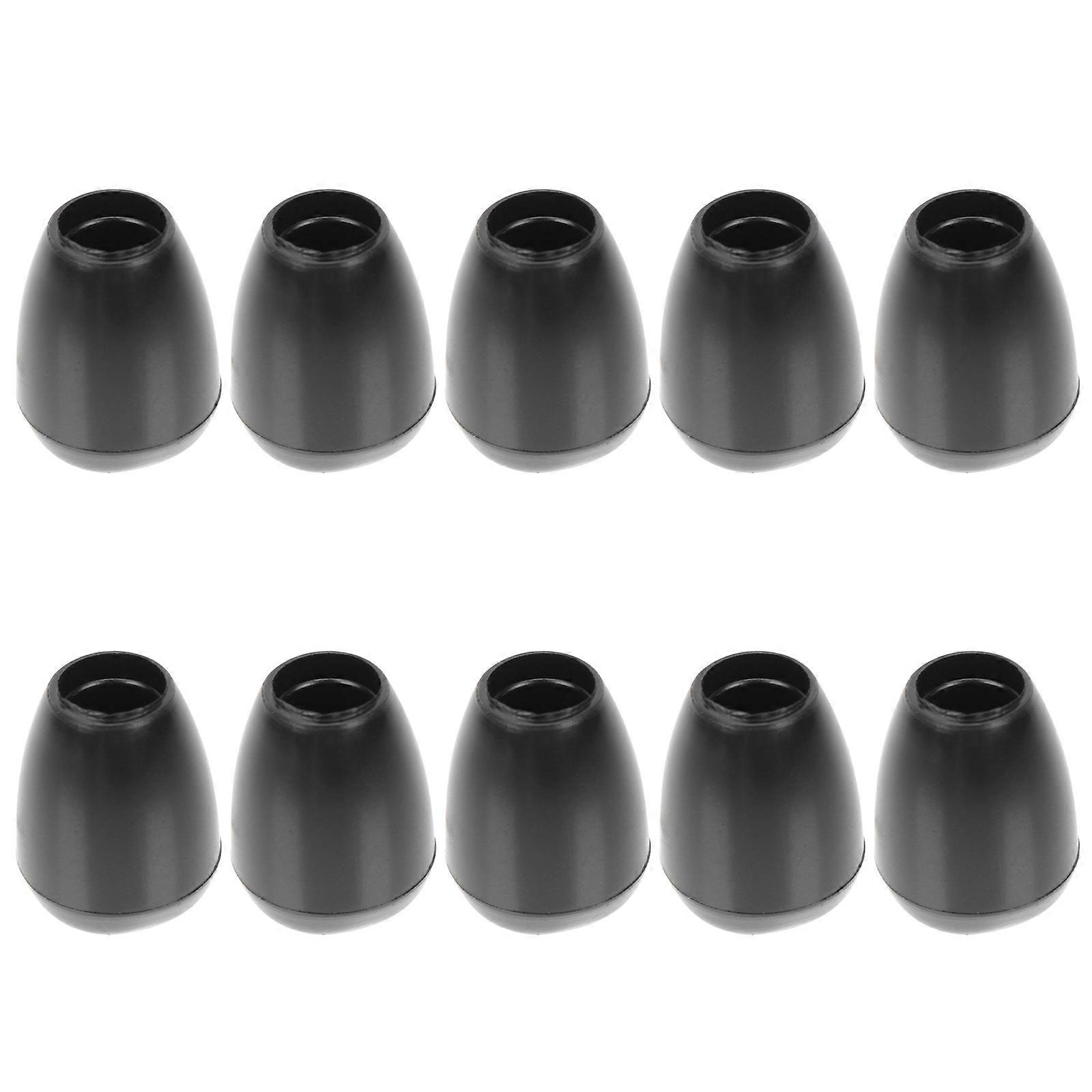 Silicone Ear Tips for Daily Use Black 10 Pairs