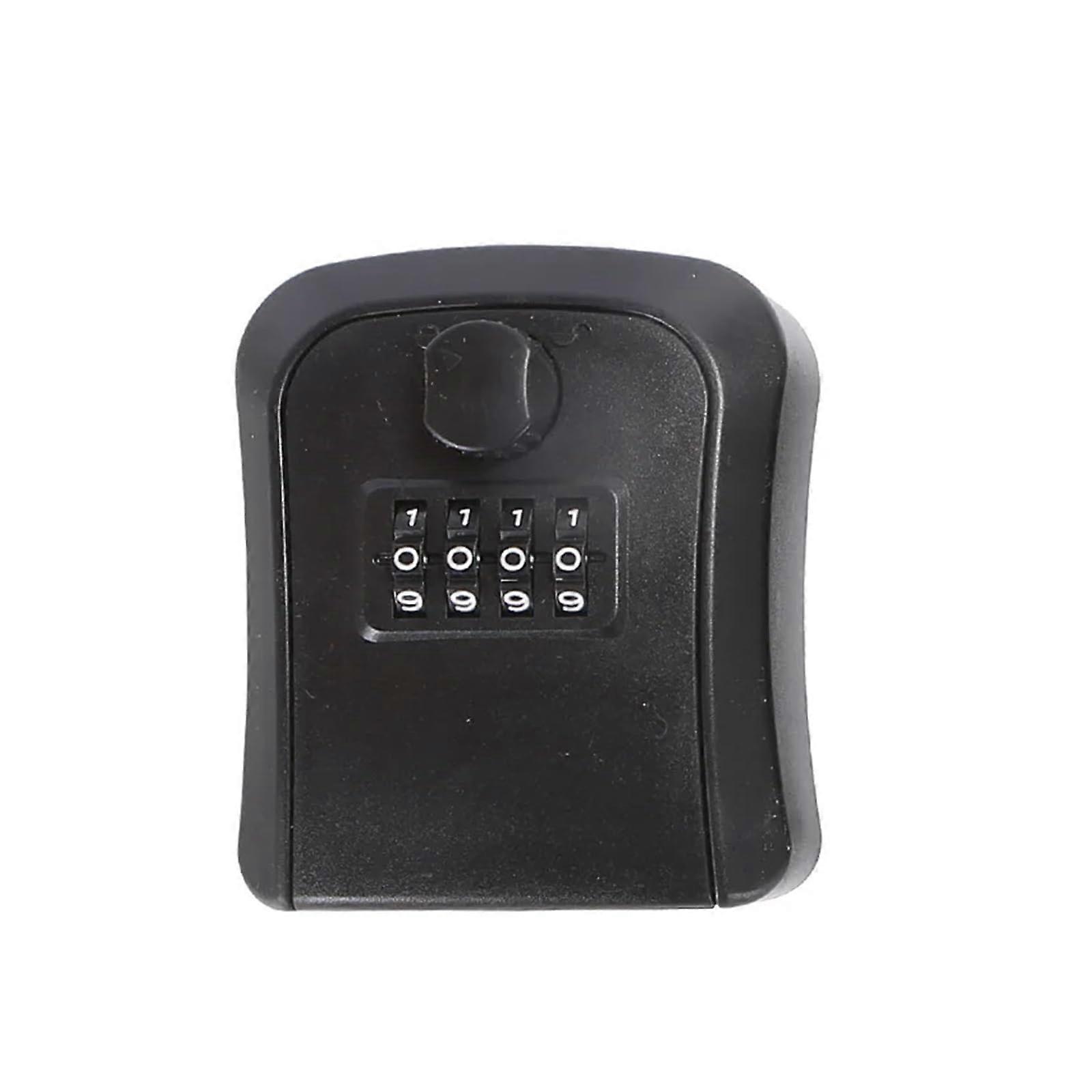 Key Safe Key Box 4Digit Code Password Storage Key for Home WallMounted AntiTheft Waterproof Outdoor Knob Safe Key Box (Black) Black