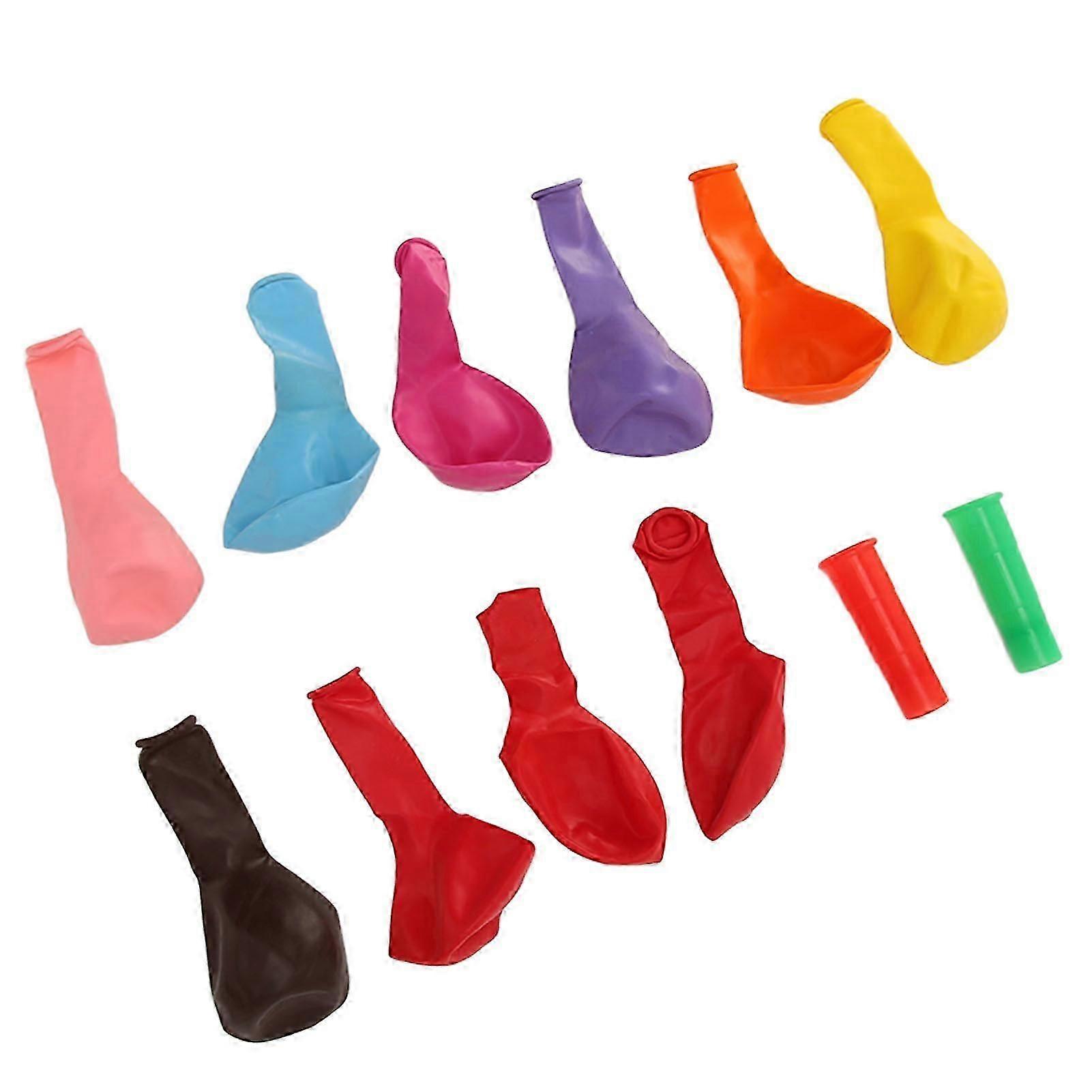 10PCS Thickened Balloons with 2 Exerciser Breathing Lung Capacity Training Device for Elderly Children