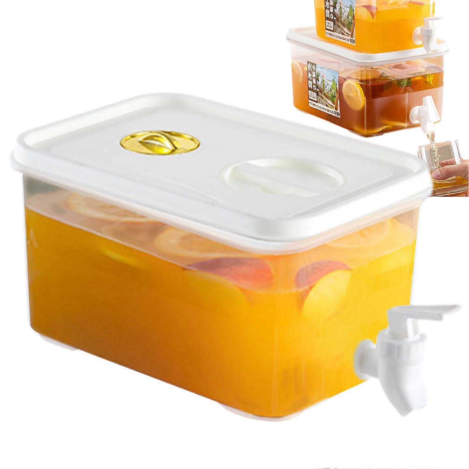 Beverage dispenser with tap, lemonade dispenser, large capacity container with filter