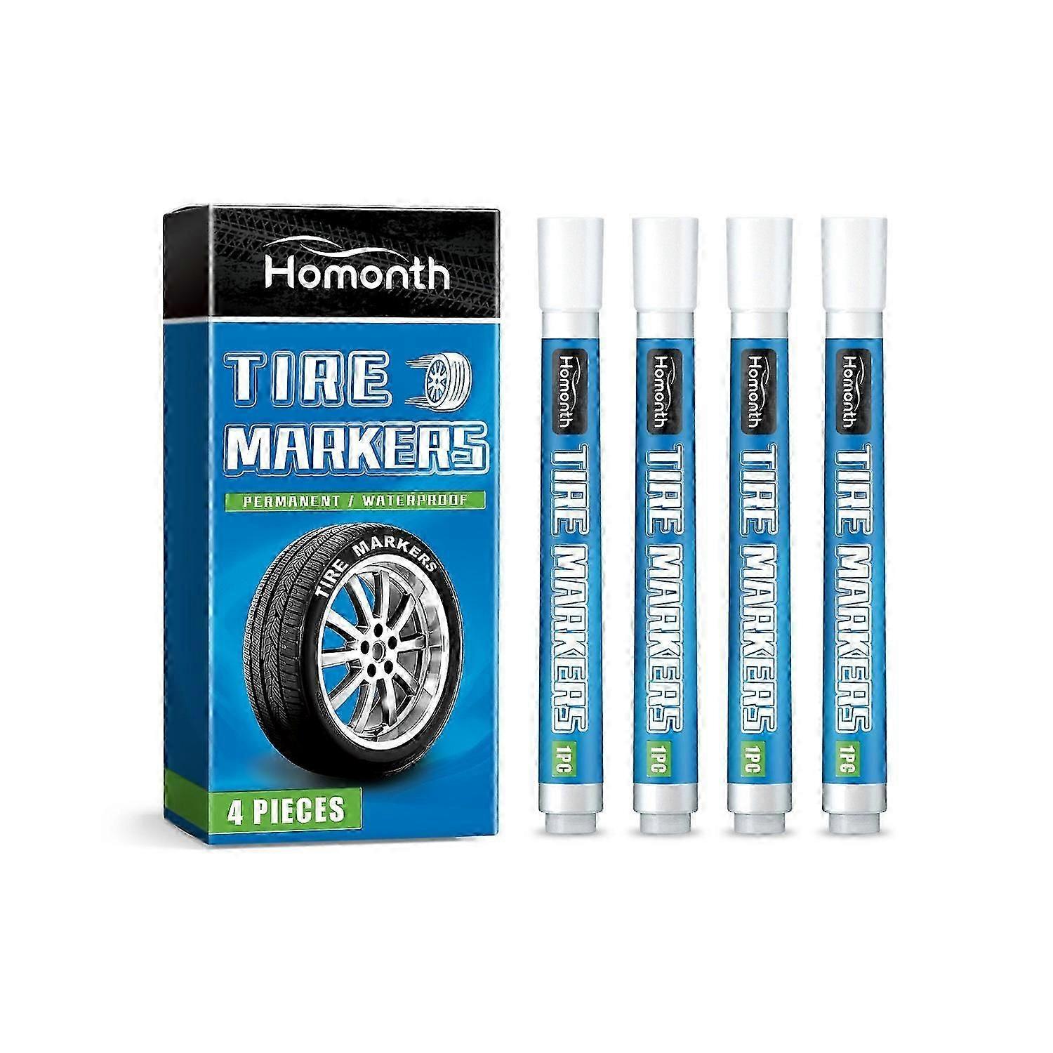 Homonth White tire paint pen car tire paint pen does not fade color painting creative DIY oil pen