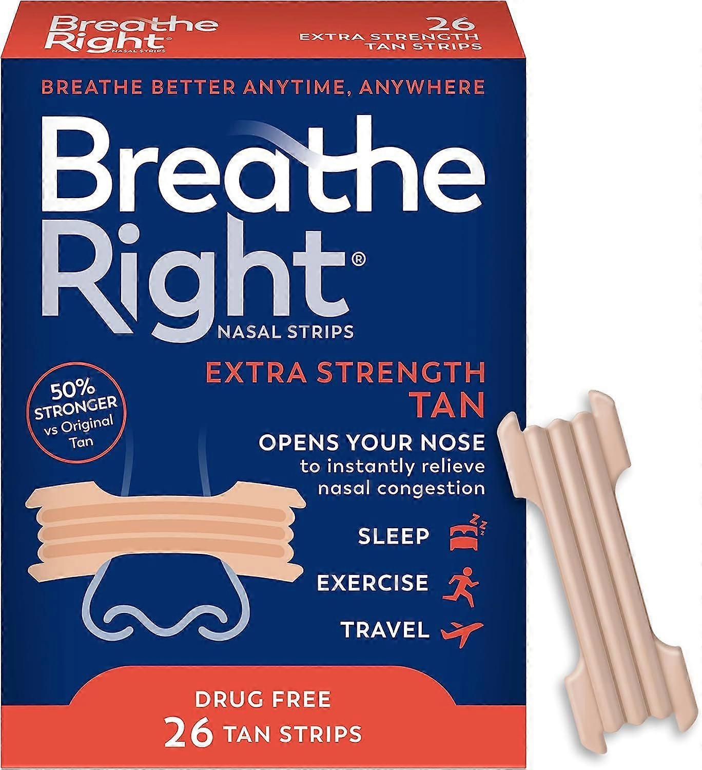 Nasal Strips Extra Strength Tan Nasal Strips Help Stop Snoring Drug-Free Snoring