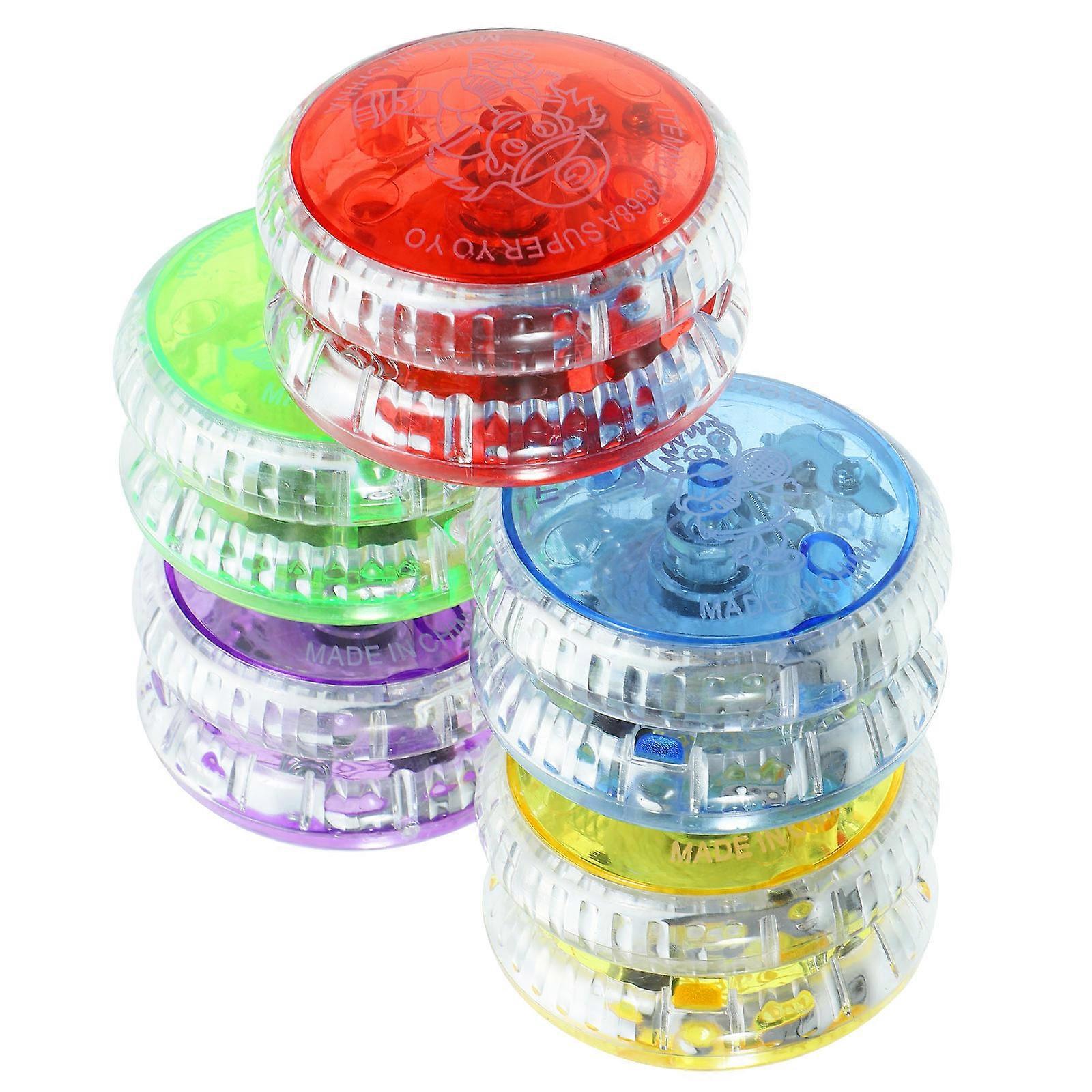 Flashing Balls Yo-Yo Kids String Ball Toy Goodie Bag Stuffing Assorted Color Plastic Hand-Eye Coordination 30Pcs