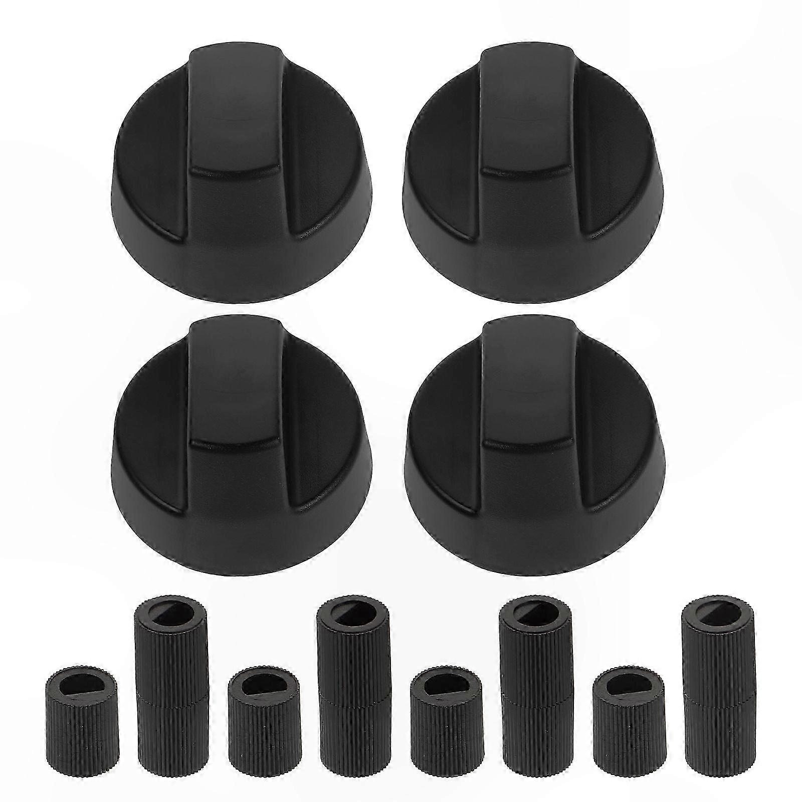 Universal Stove Knobs 4-Pack with 12 Adapters for Oven and Cooktop Controls