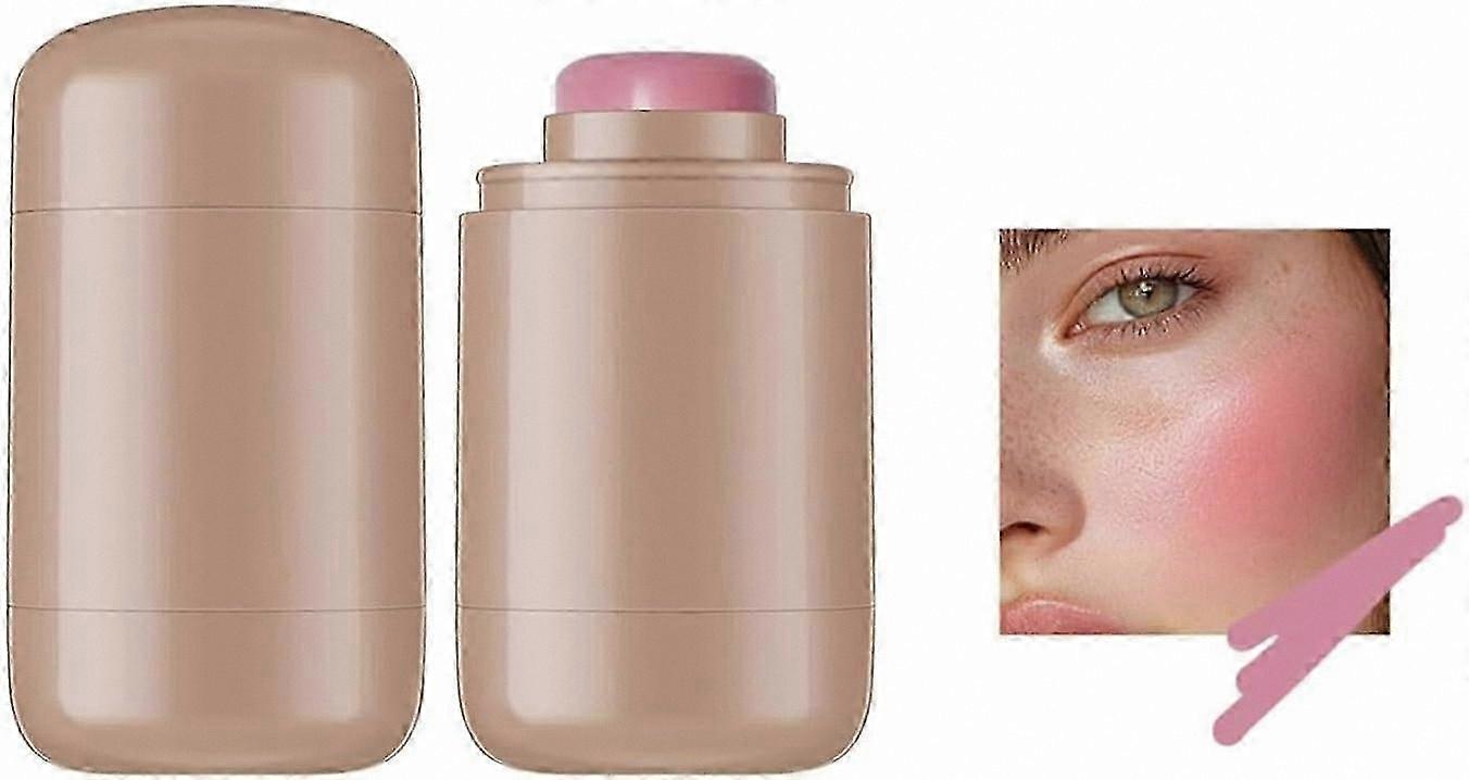 Matte Blush Stick for Cheeks Lips Eyes, 3-in-1 Buildable Color with Long-Lasting Smooth Formula