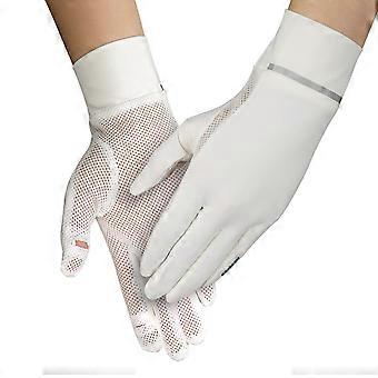 Damen Sommerhandschuhe mit UV-Schutz zum Autofahren Kurze Handschuhe mit floralem Muster und rutschfestem Touchscreen Elegante Handschuhe mit UV-Schutz für 