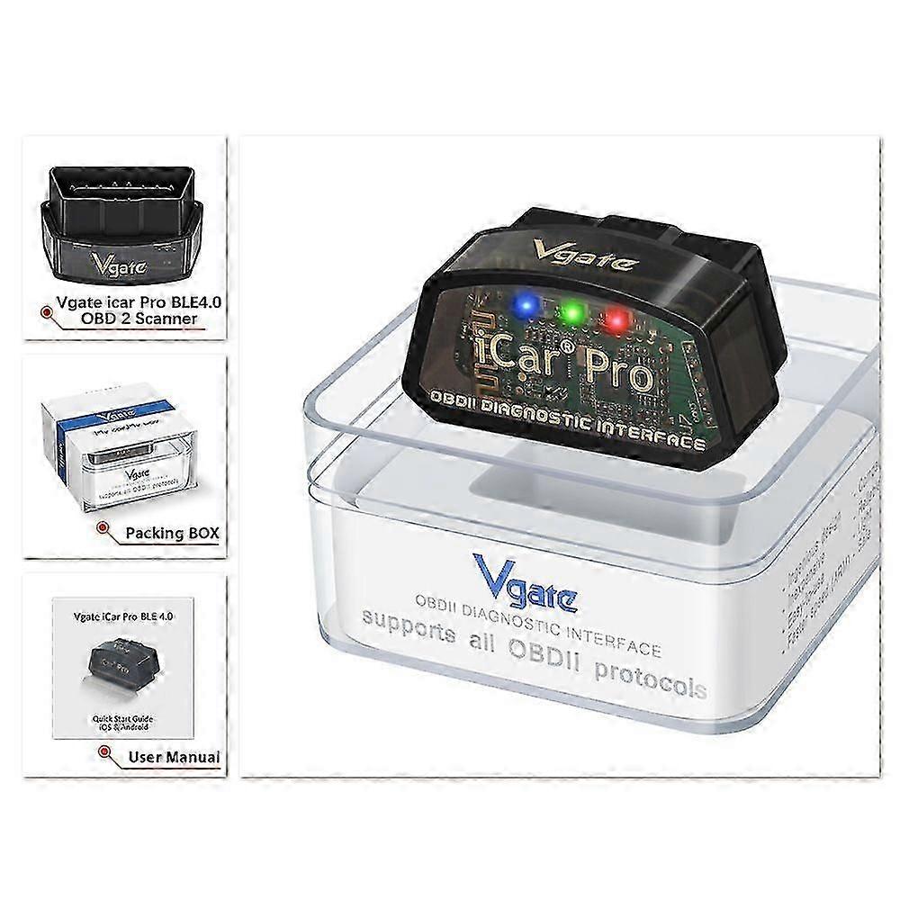 Vgate Icar Pro Bluetooth 4.0 (ble) Obd2 Obdii Error Code Reader Car Check Engine Light With Elm327 Adapter