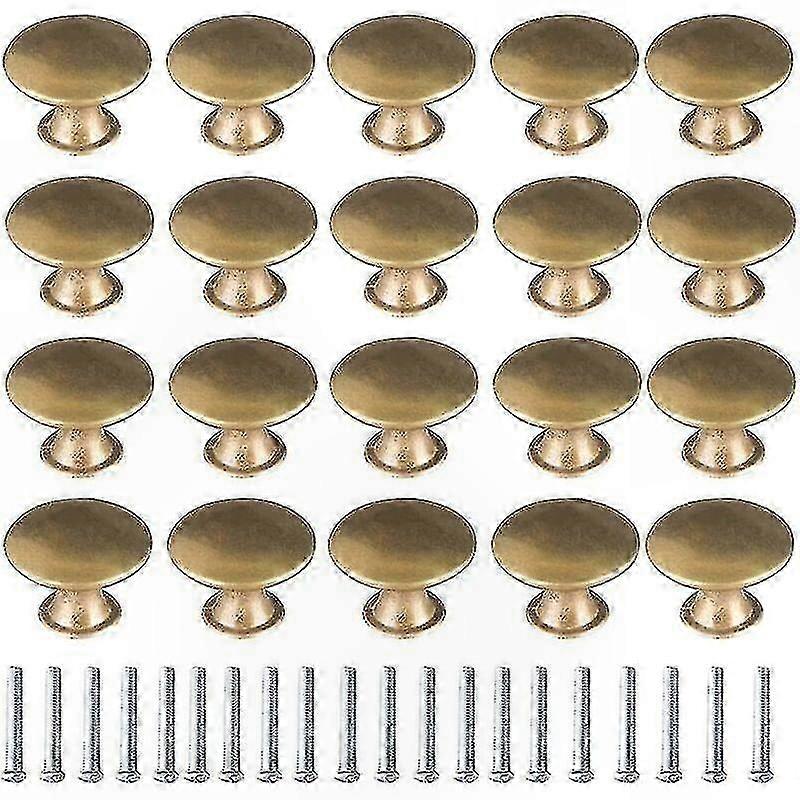 Retro Metal Cabinet Knobs - 20pcs Classic Drawer Pulls for Cabinets and Doors Handles