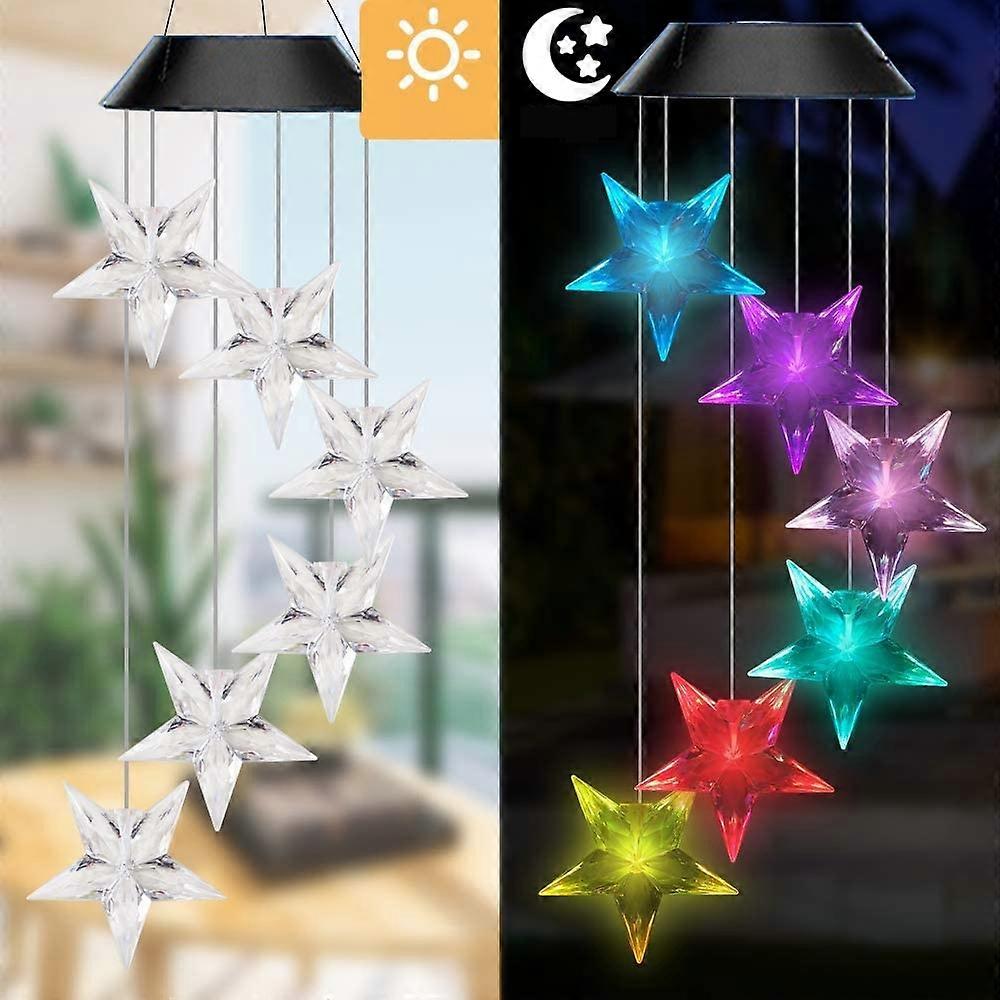 Solar Wind Chime Light Stars