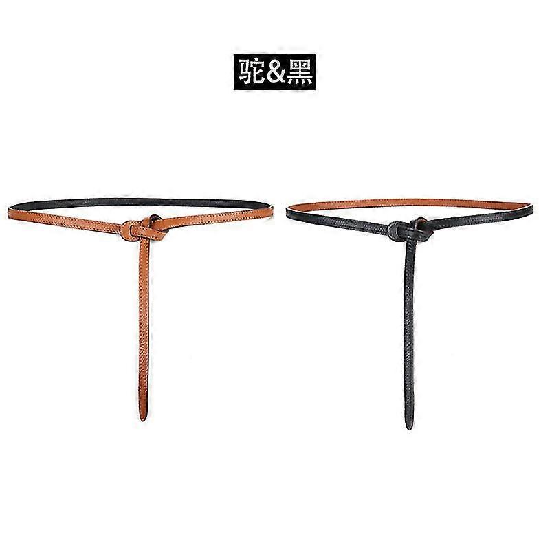Women Belts Thin Belt First Layer Cowhide Double-use Belt Simple We...