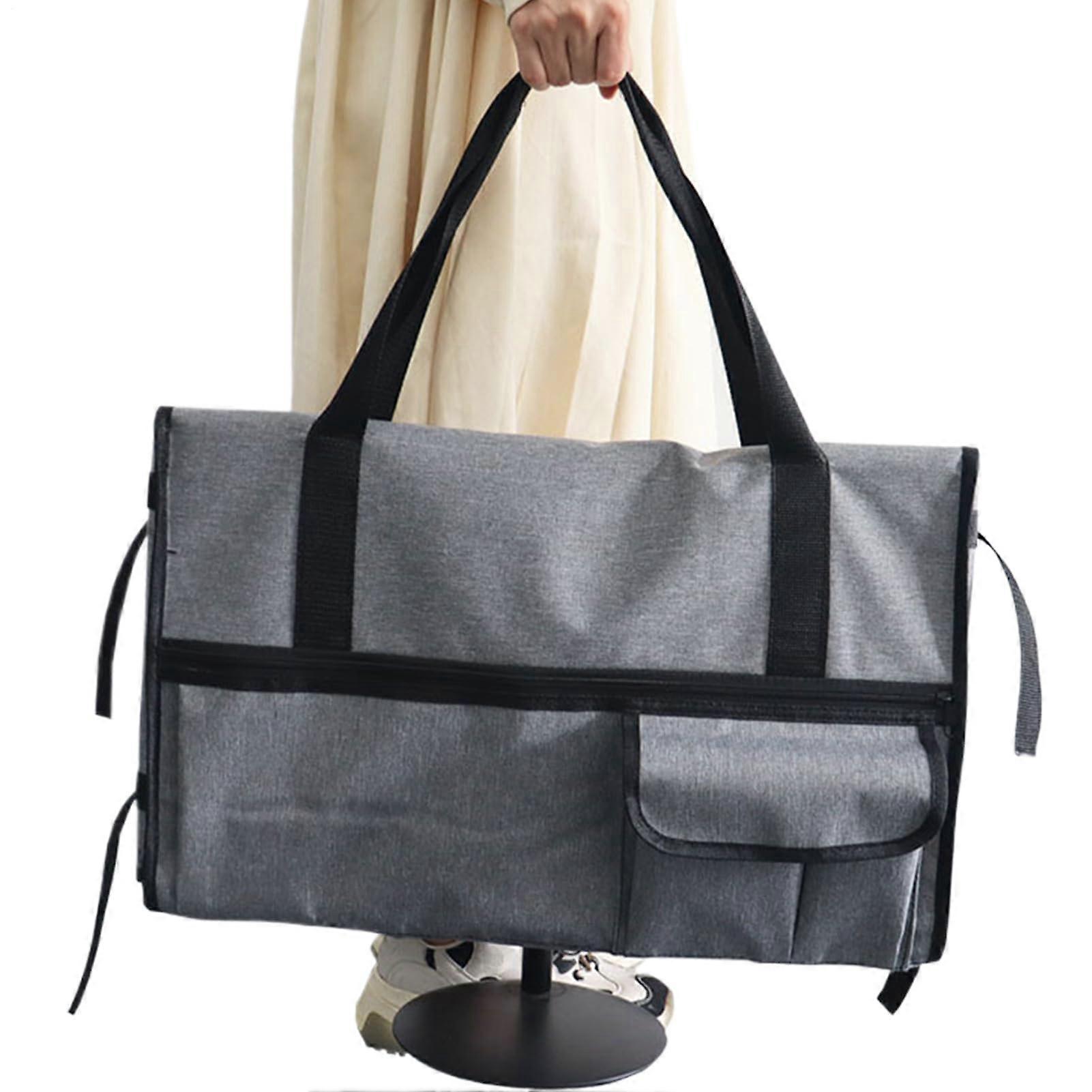Monitor Bag Protective Travel Case For Monitors Adjustable Dust Cover Sleeve For Screen Keyboard Mice Accessories Gray