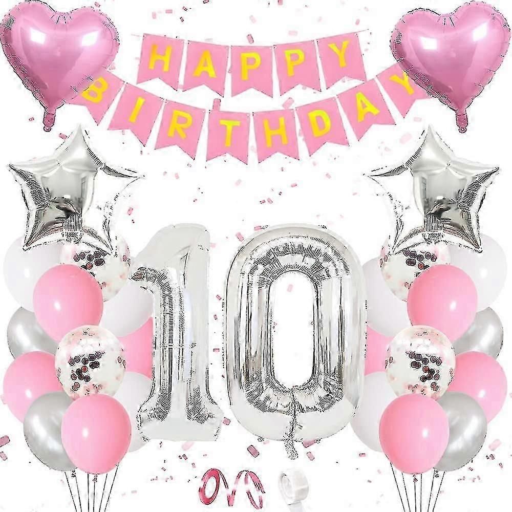 10. Geburtstagsfeier Luftballon für Mädchen