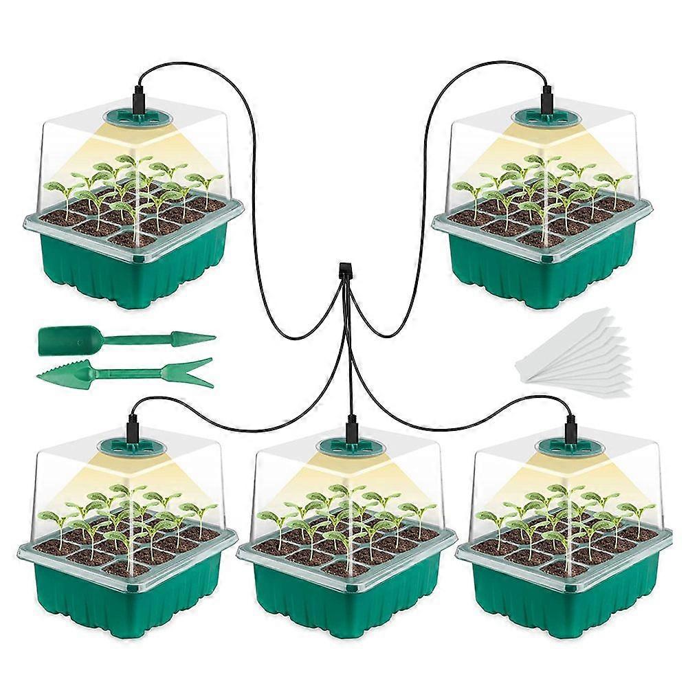Seed Tray Kit, Germination Kit Seed Kit with Humidity Dome and Base for Greenhouse Grow