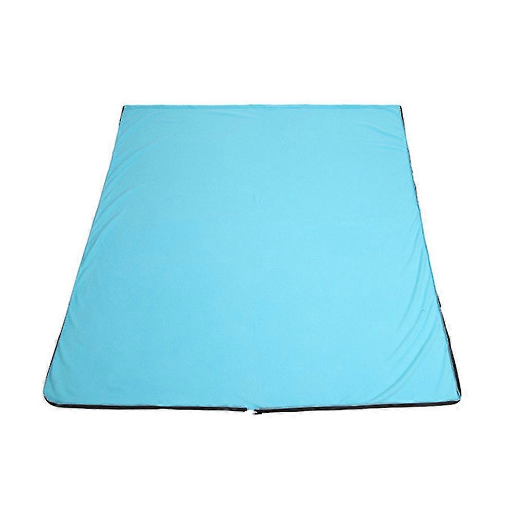 Lightweight Fleece Blanket for Camping Hiking and Outdoor Use Durable with Storage Bag Sky Blue