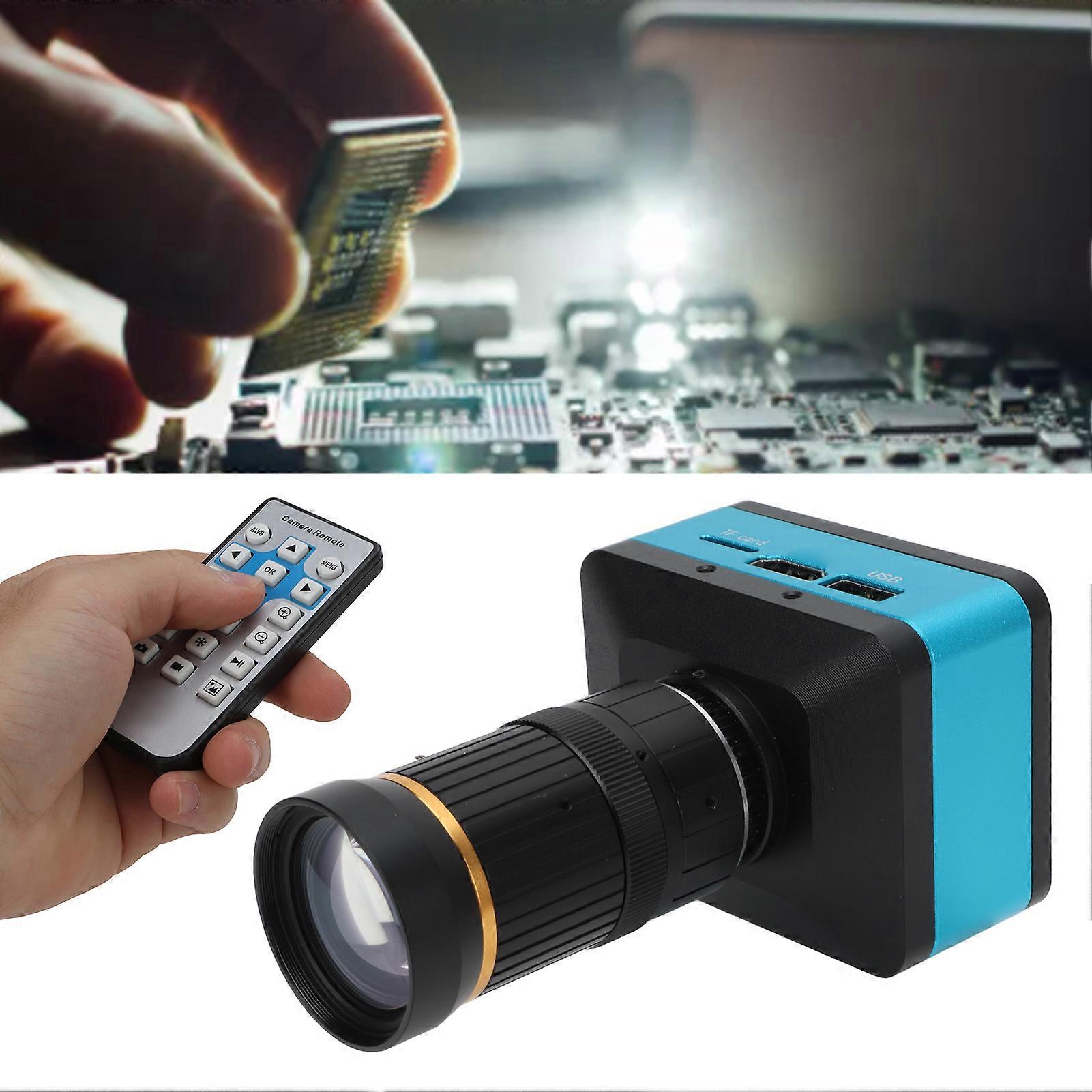 1080P Microscope Video Camera 8-50mm Lens USB2.0 FHD EU Plug