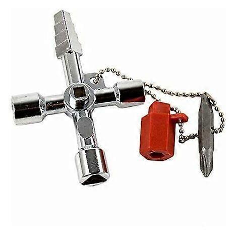 Multifunctional Cross Key Wrench Spanner Adjustable 5 in 1 with Batch Head for