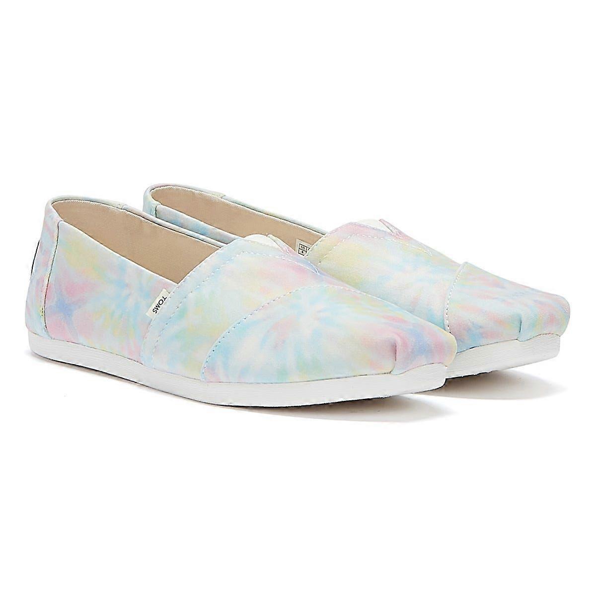 TOMS Alapargata Tie Dye Womens White Espadrilles
