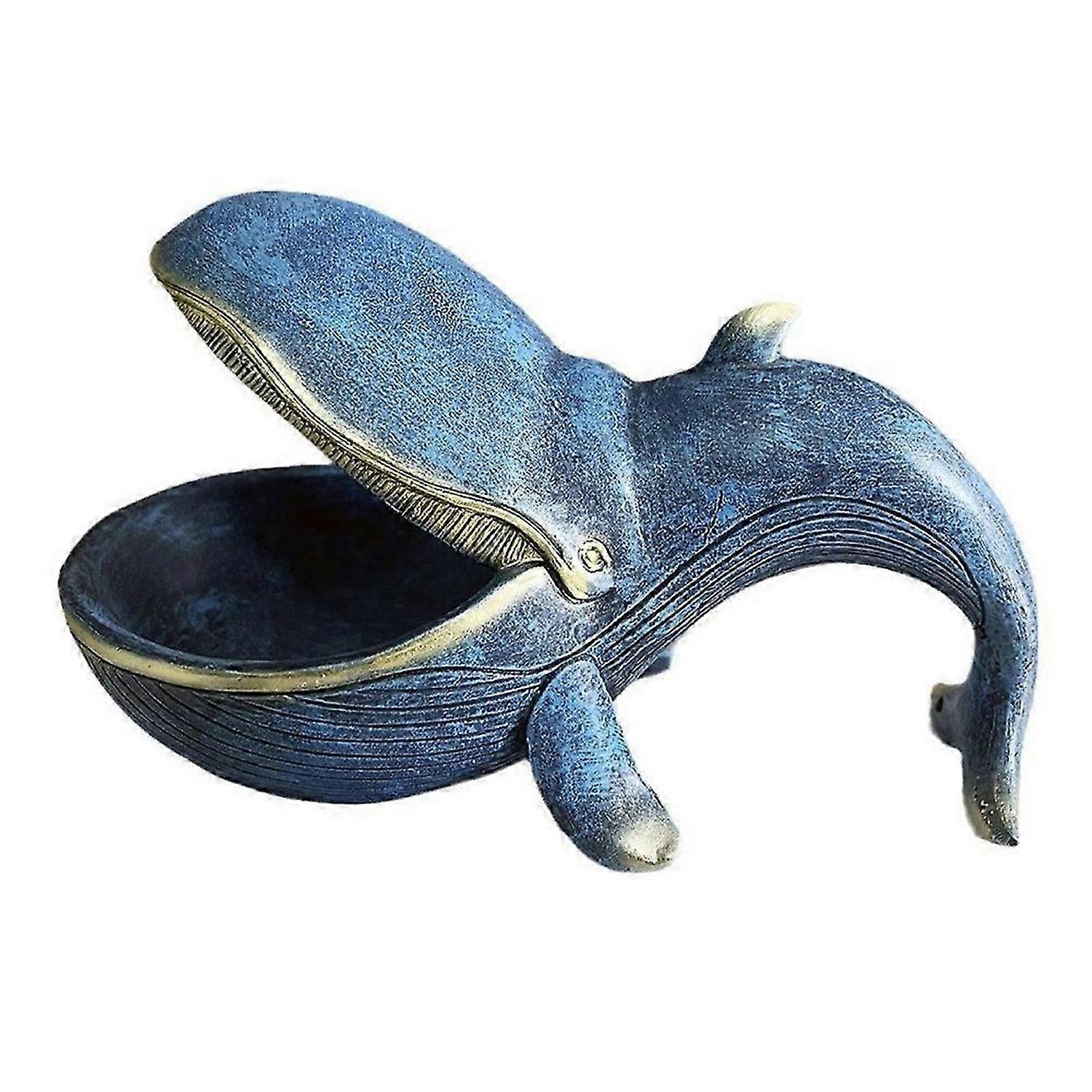 Whale Statue Resin Whale Statue Fun Candy Dish Key Bowl A