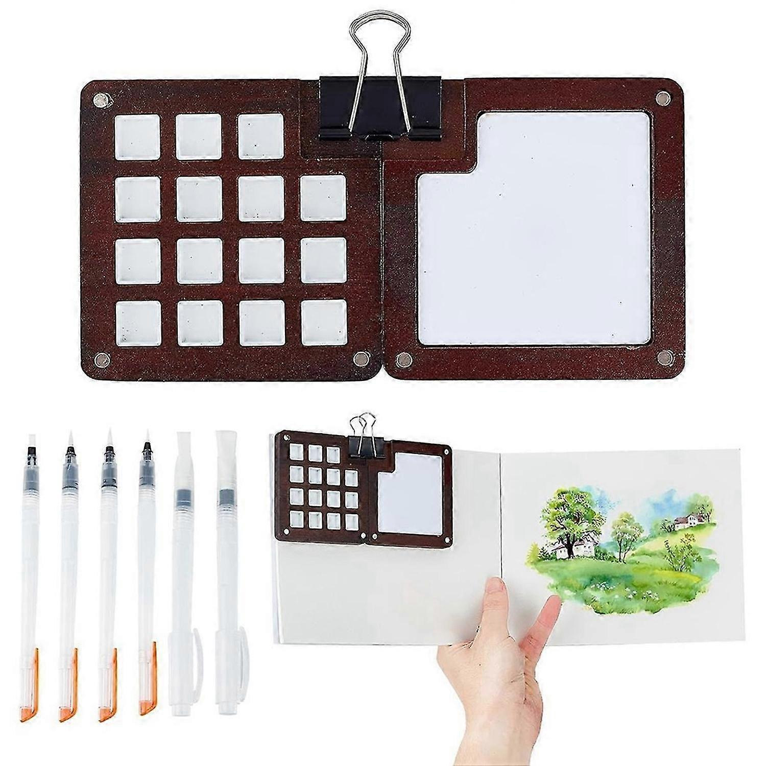 Mini Portable Watercolor Palette Set