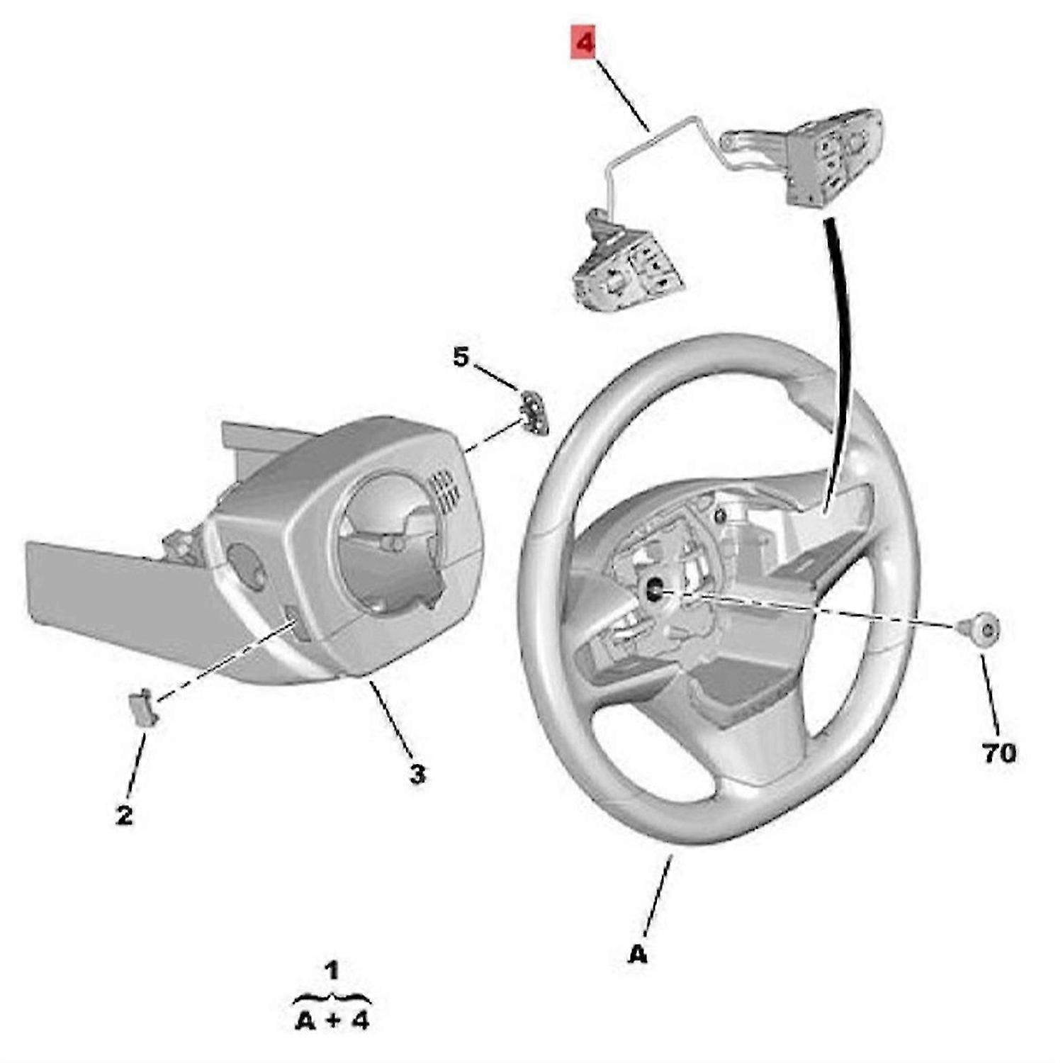 1Pair Steering Wheel Cruise Control Switch Button 4112QK for