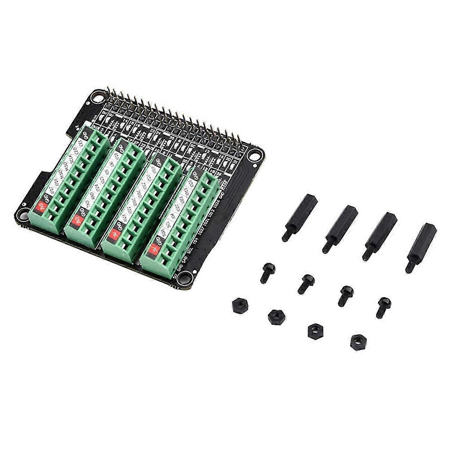 Ultra-Small RPi GPIO Status LED & Terminal Block Breakout Board