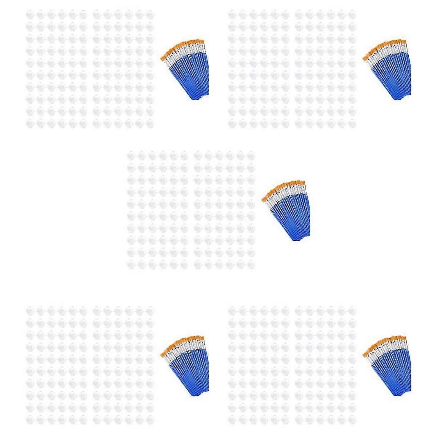 20Strips 120Pots Empty Paint Pots Clear Containers and 20Pcs Brushes