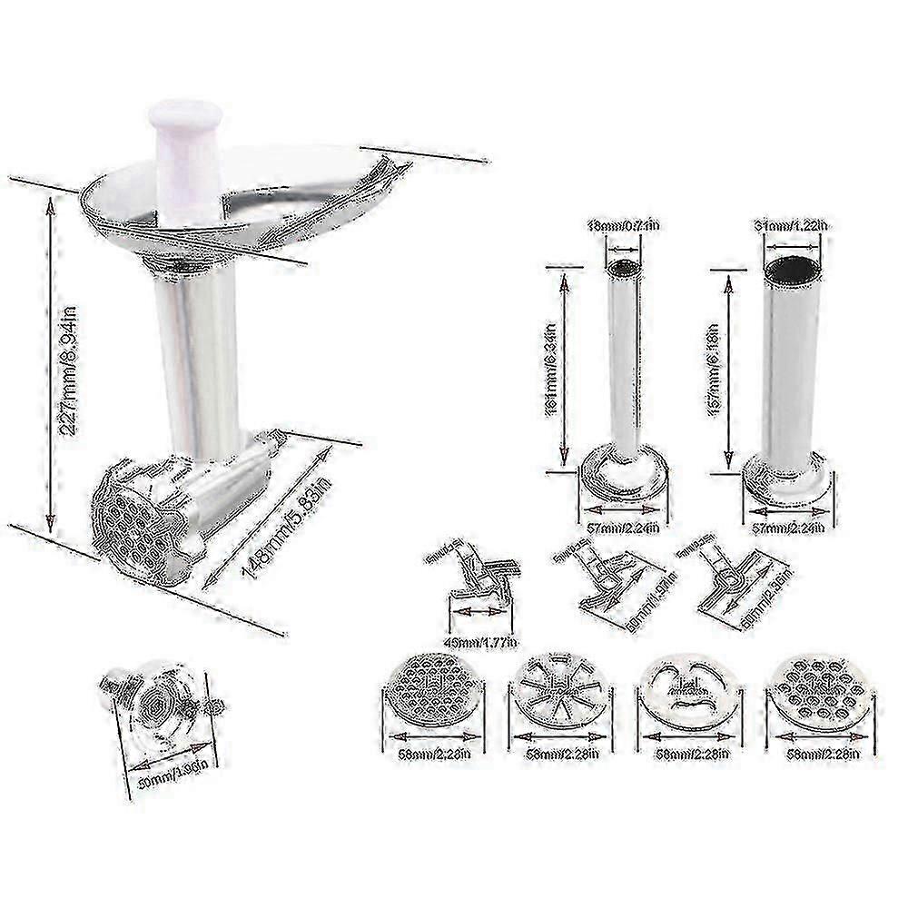 Kenwood Chef Major Kmix Meat Grinders Sausage Stuffer Attachment for Cooking