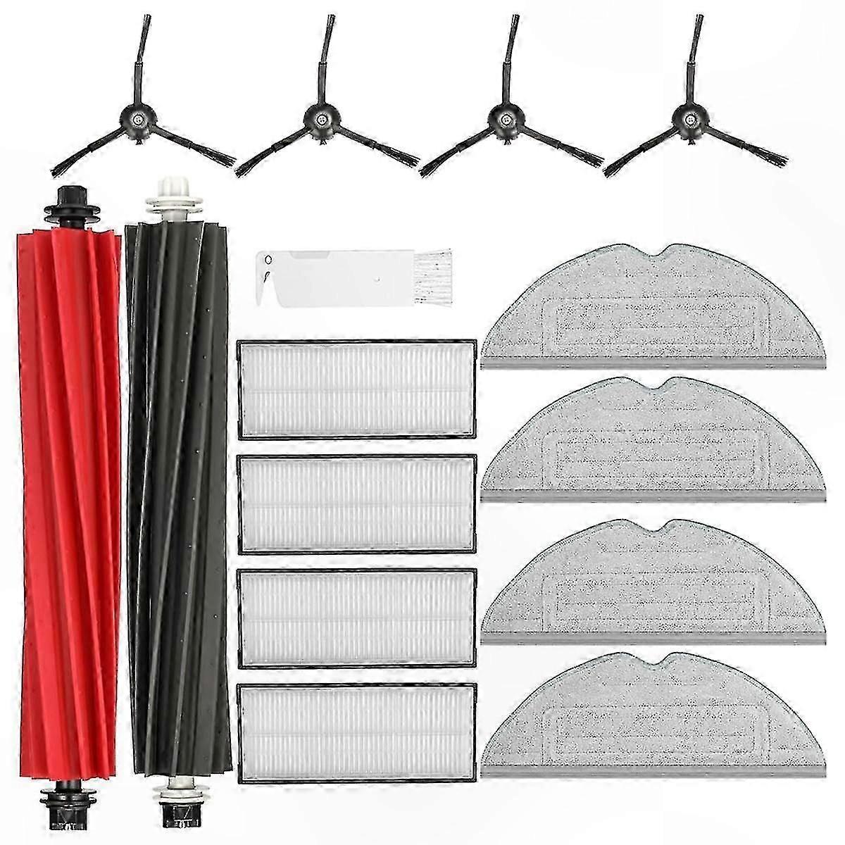 Replacement Brushes and Filters for Roborock S8 Series with Washable Mop Cloth Accessory Kit