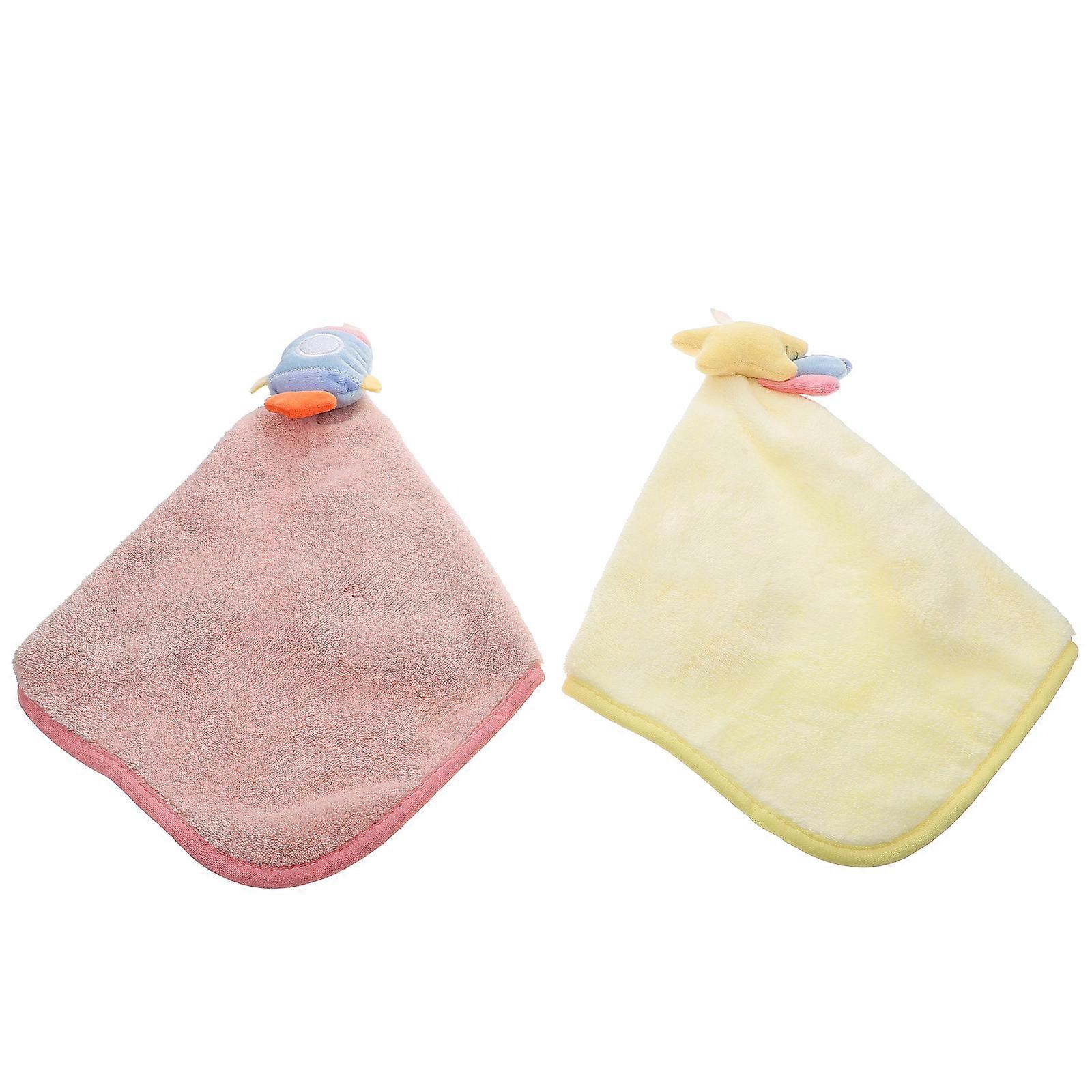 Household Coral Fleece Hanging Hand Towel for Water Absorption 4Pcs