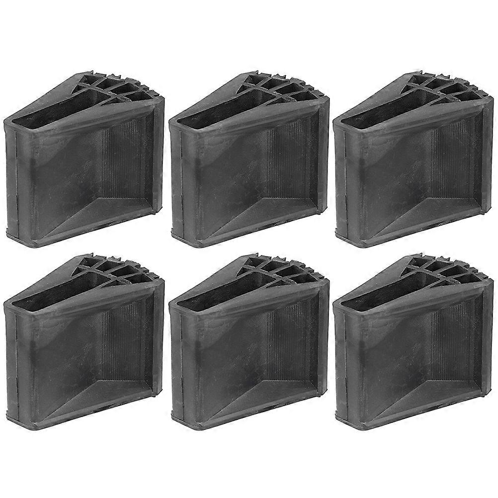 Rubber Ladder Feet Replacement Caps for Ladder Garages Black Rubber with Scratch Protection 6Pcs