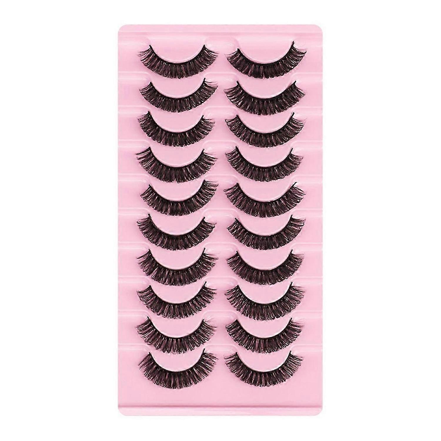 DH06-3 10 pairs 3D Mink Band Lashes Extension Natural False Eyelashes