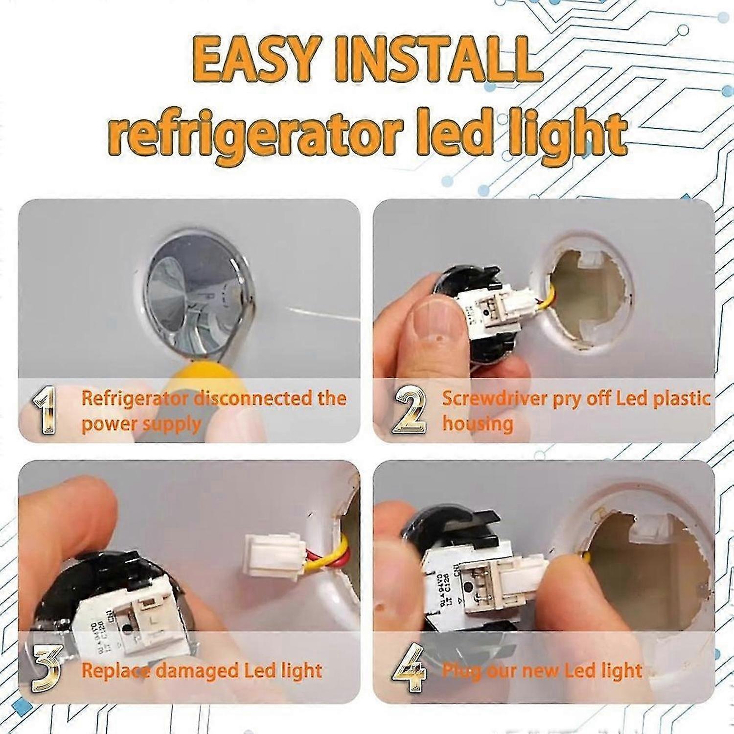 Refrigerator Light,Refrigerator Led Light Assembly Replacement 10 PCS
