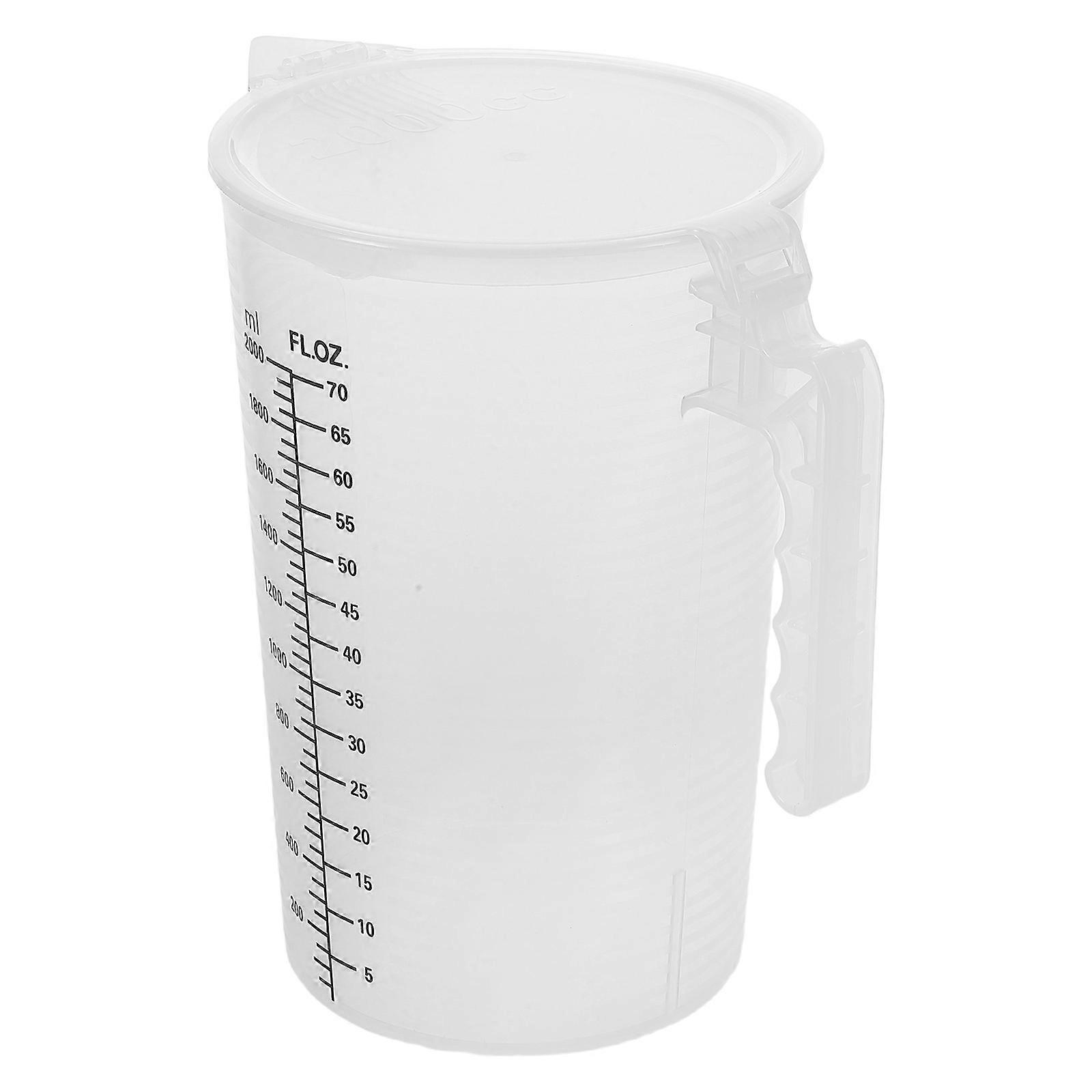 Plastic Measuring Jug with Lid for Accurate Liquid Measurement 3Pcs