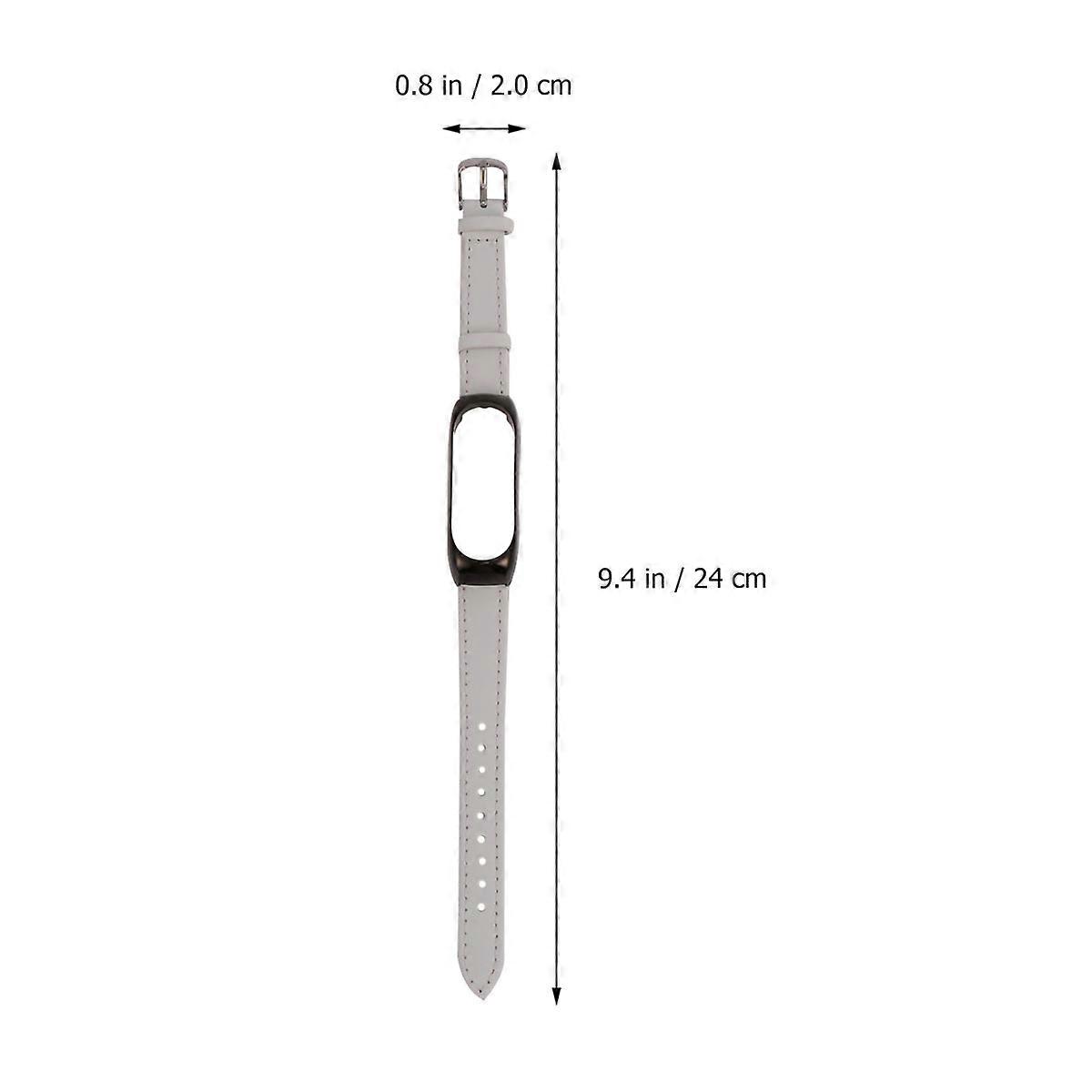 Strap for Band 4 Alloy Wrist Strap Replacement for 1Pcs White Cowhide