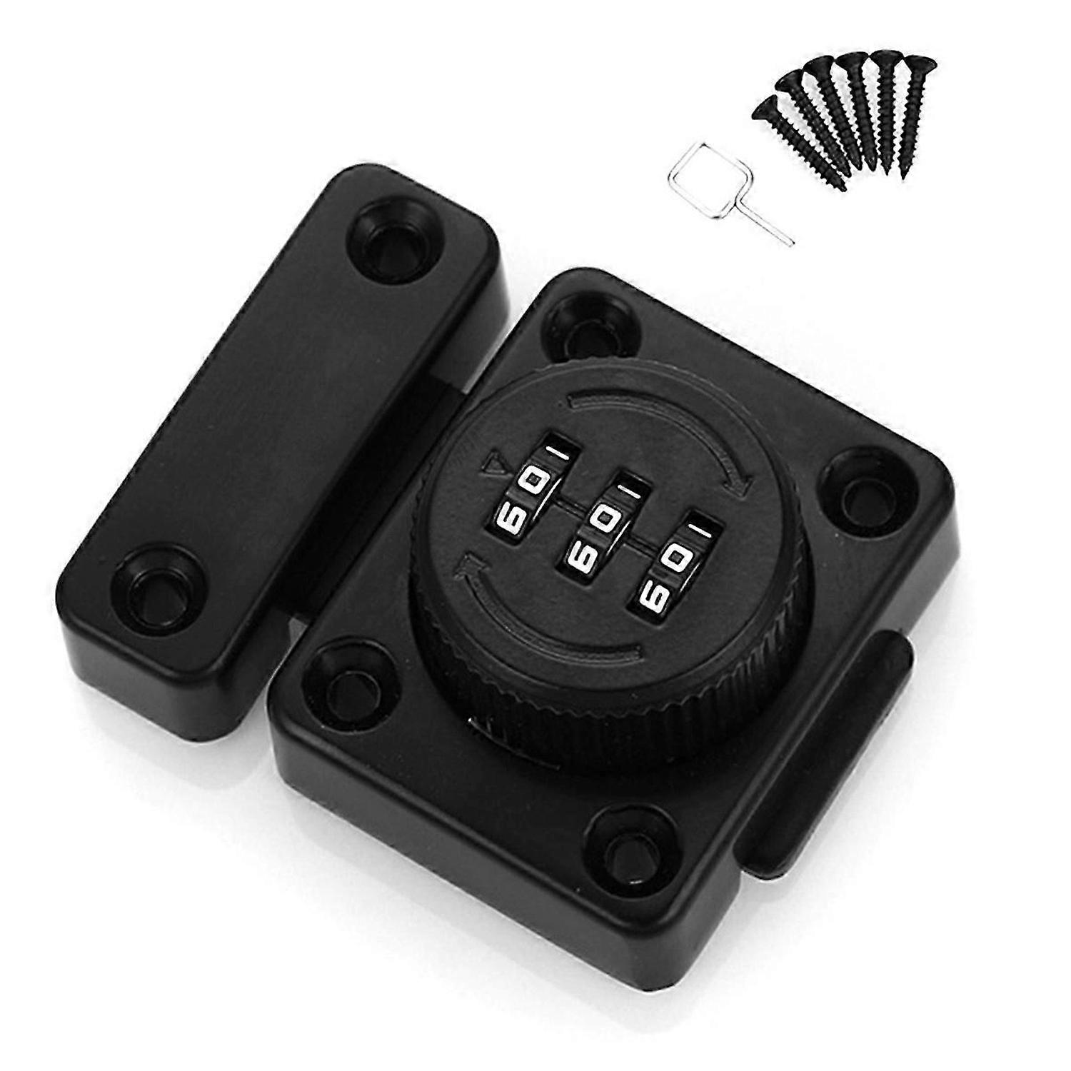 Cabinet Door Latch Keyless Combination Lock Cabinet Mechanical 3-Digit Passcode Cabinet Lock for Kit