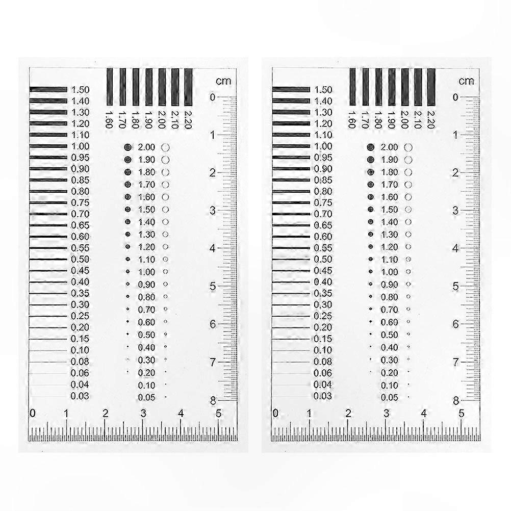 2-Pack Precision Transparent Rulers for Crack Width Measurement, Scratch and Spot Inspection Tool, Ideal for Construction and Building Maintenance