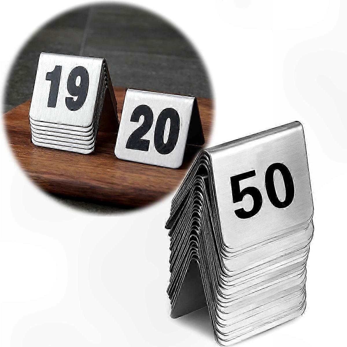 50-Pack Two-Sided Table Number Cards for Dining and Event Setup