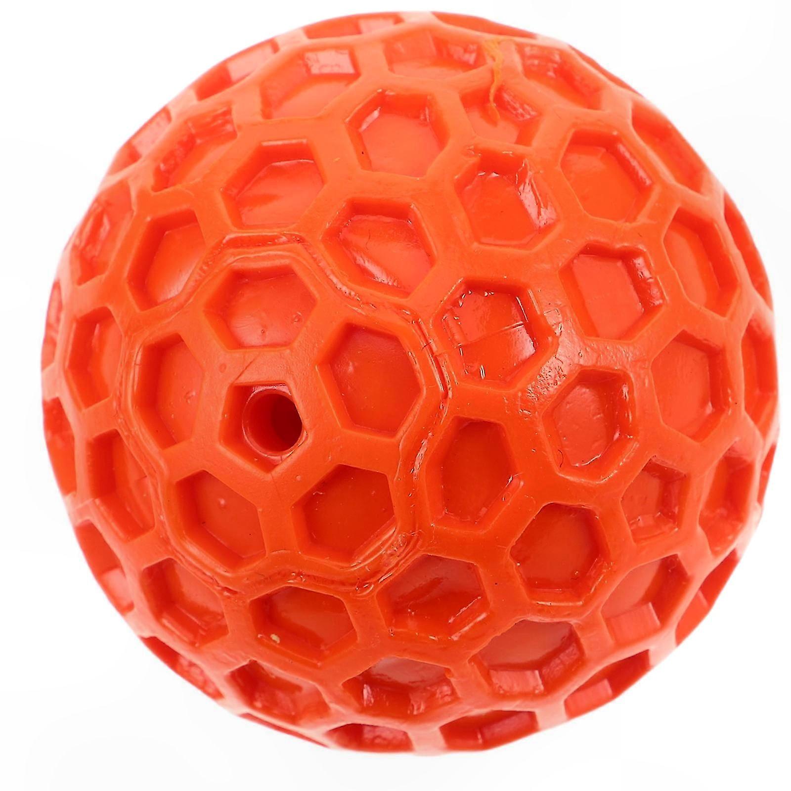 Soft Rubber Squeaky Dog Ball Durable Honeycomb Chew Toy for Small & Medium Dogs Interactive Play Fetch Easy Clean Natural Rubber for Active Puppies &