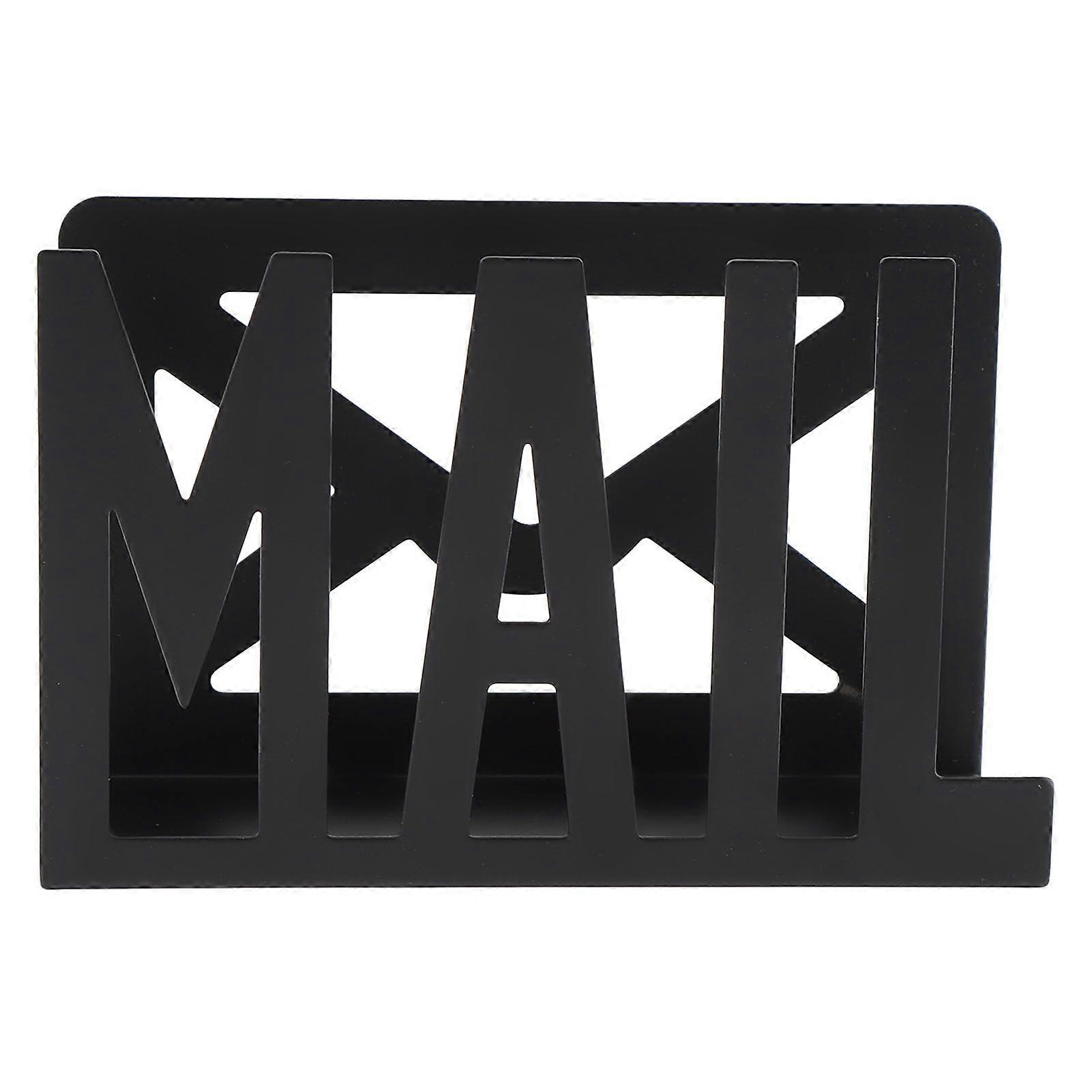 Desktop Mail Holder Iron Countertop Mail Letter Envelope Document Storage Rack Organizer for Home School Office
