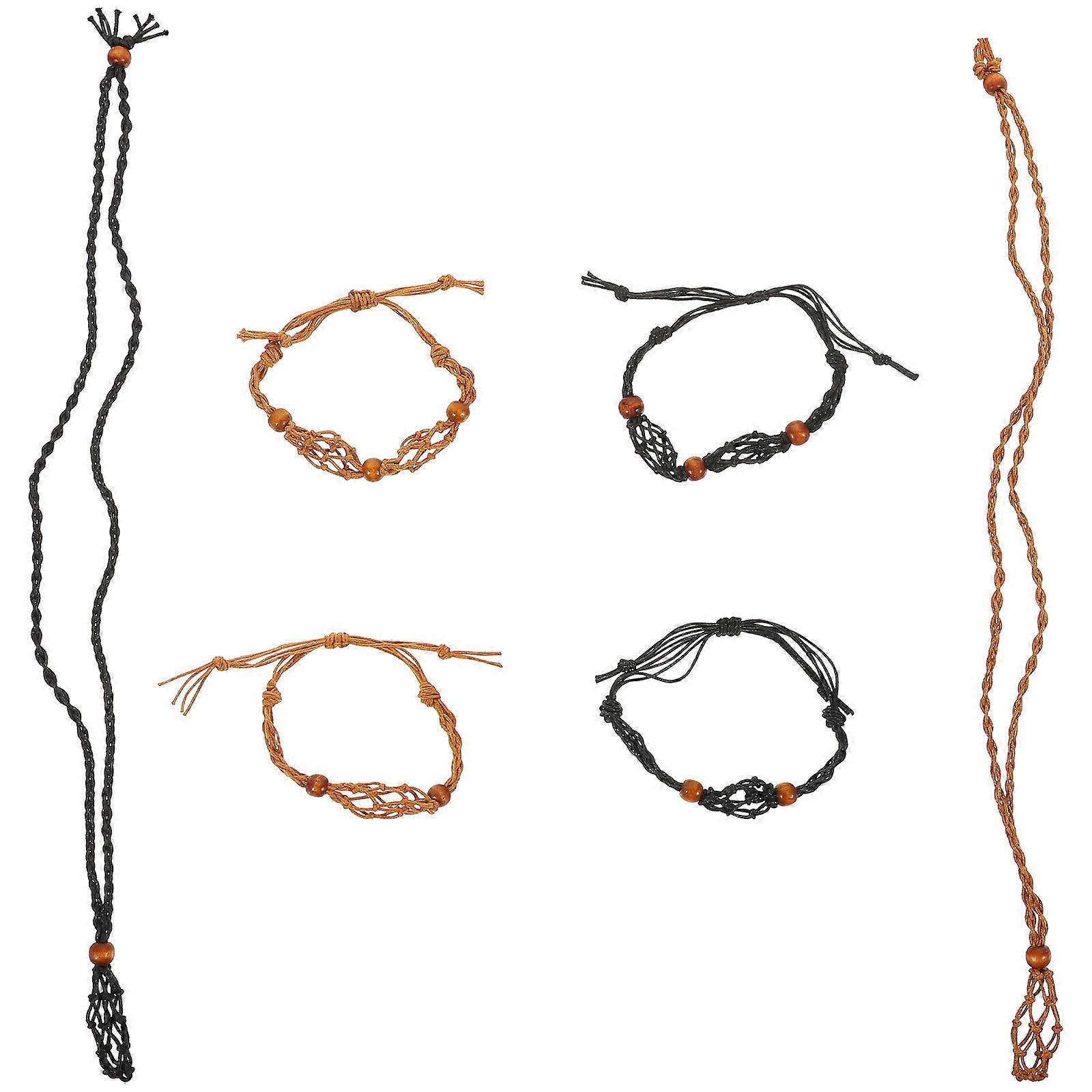 Retro Necklace Cord Stone Holder for Jewelry Making 3Sets Included