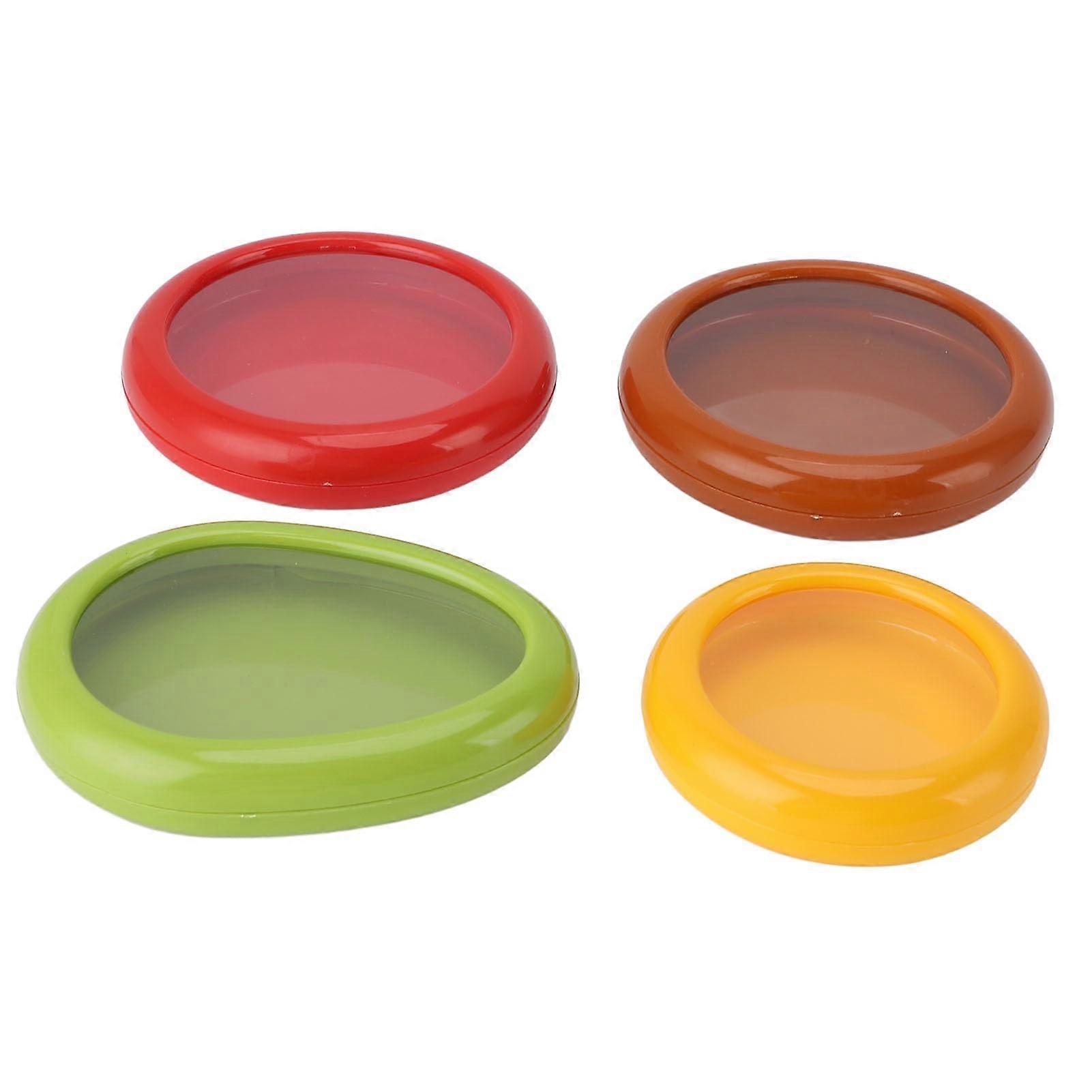 Silicone Fruit Storage Box 4Piece Set, Fridge Fresh Preservation Containers, Stretch Pod For Vegetables, Fruit And Meat