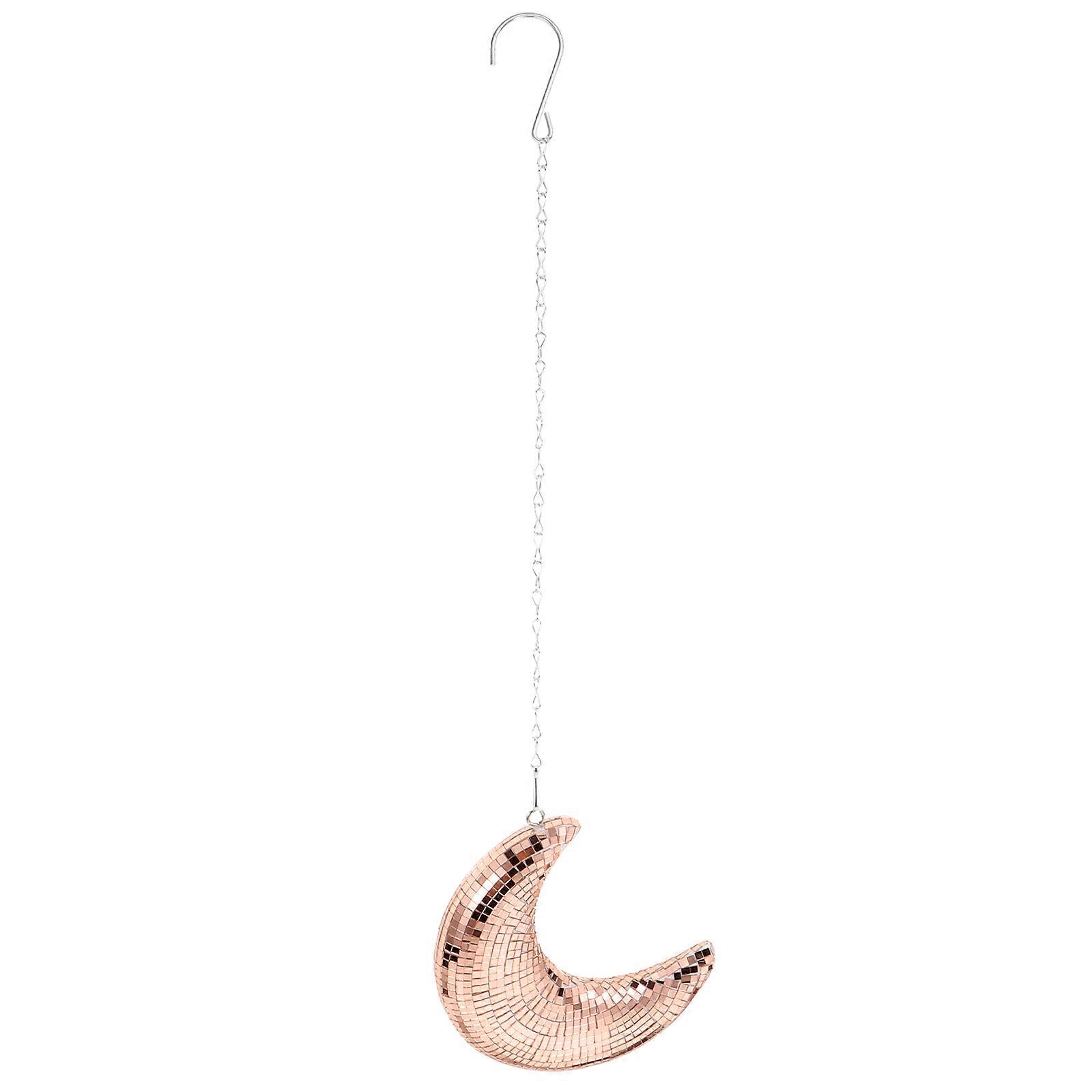 Moon Shape Disco Ball Decoration Hanging Disco Ball Decor for 2Pcs Use