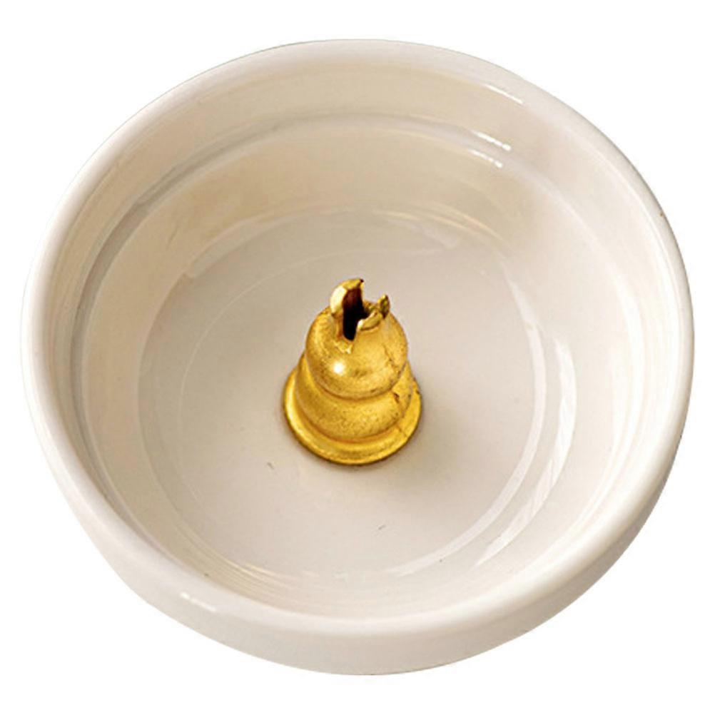 White Ceramic Incense Stick Holder for Relaxation 4Pcs Incense Tray