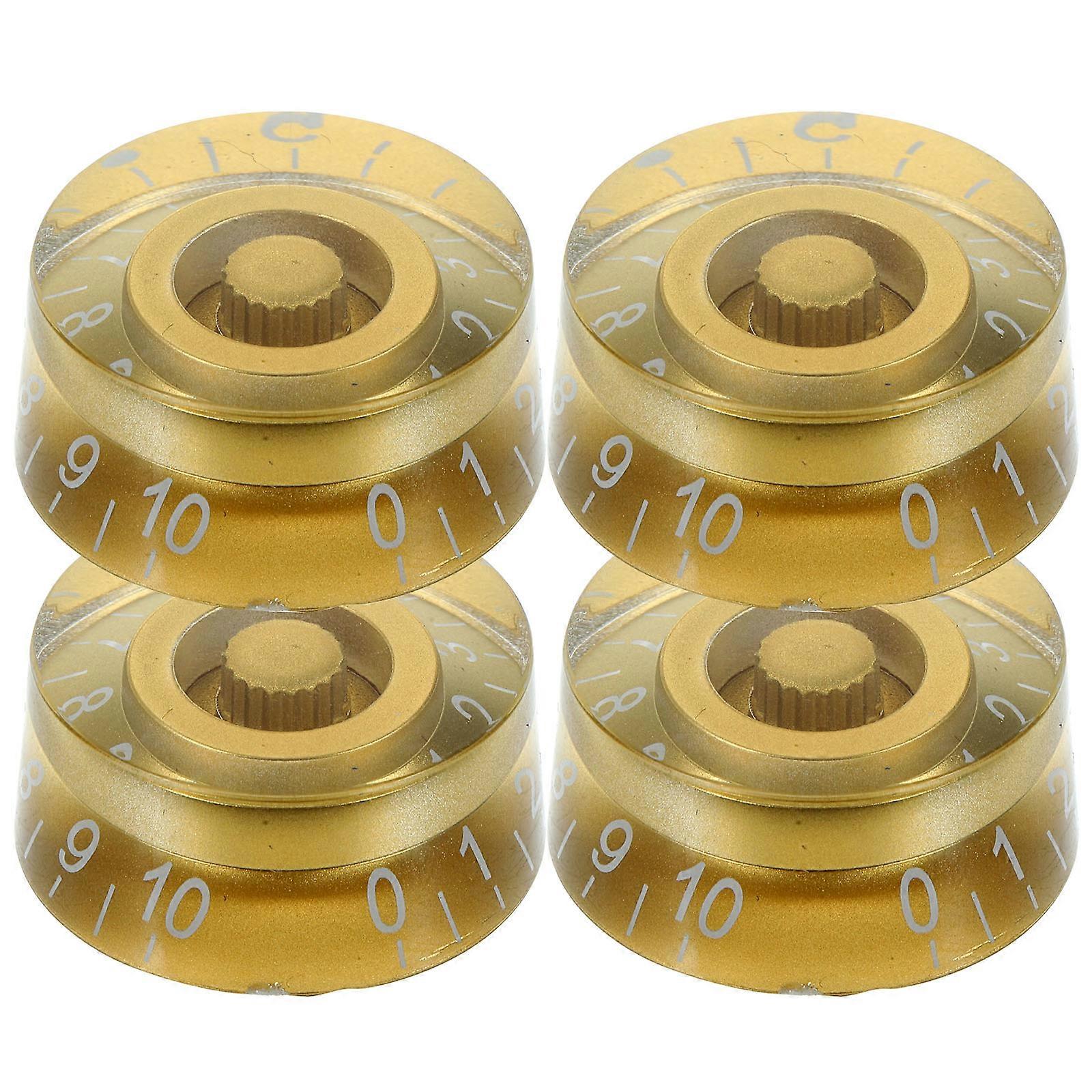 8 Pcs Golden Guitar Tuning Tone Buttons Round For Musicians Guitar Maintenance Volume Control Parts