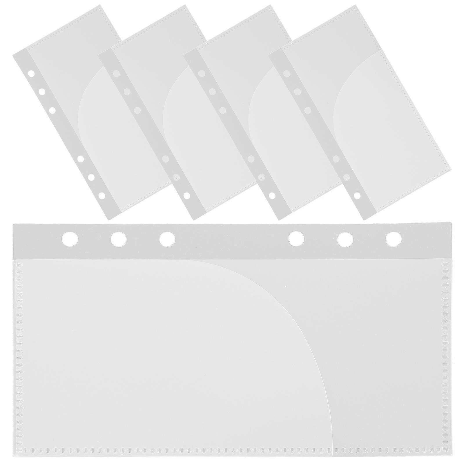 Budget Binder Pocket Inserts Portable for Storage 10Pcs Transparent PP
