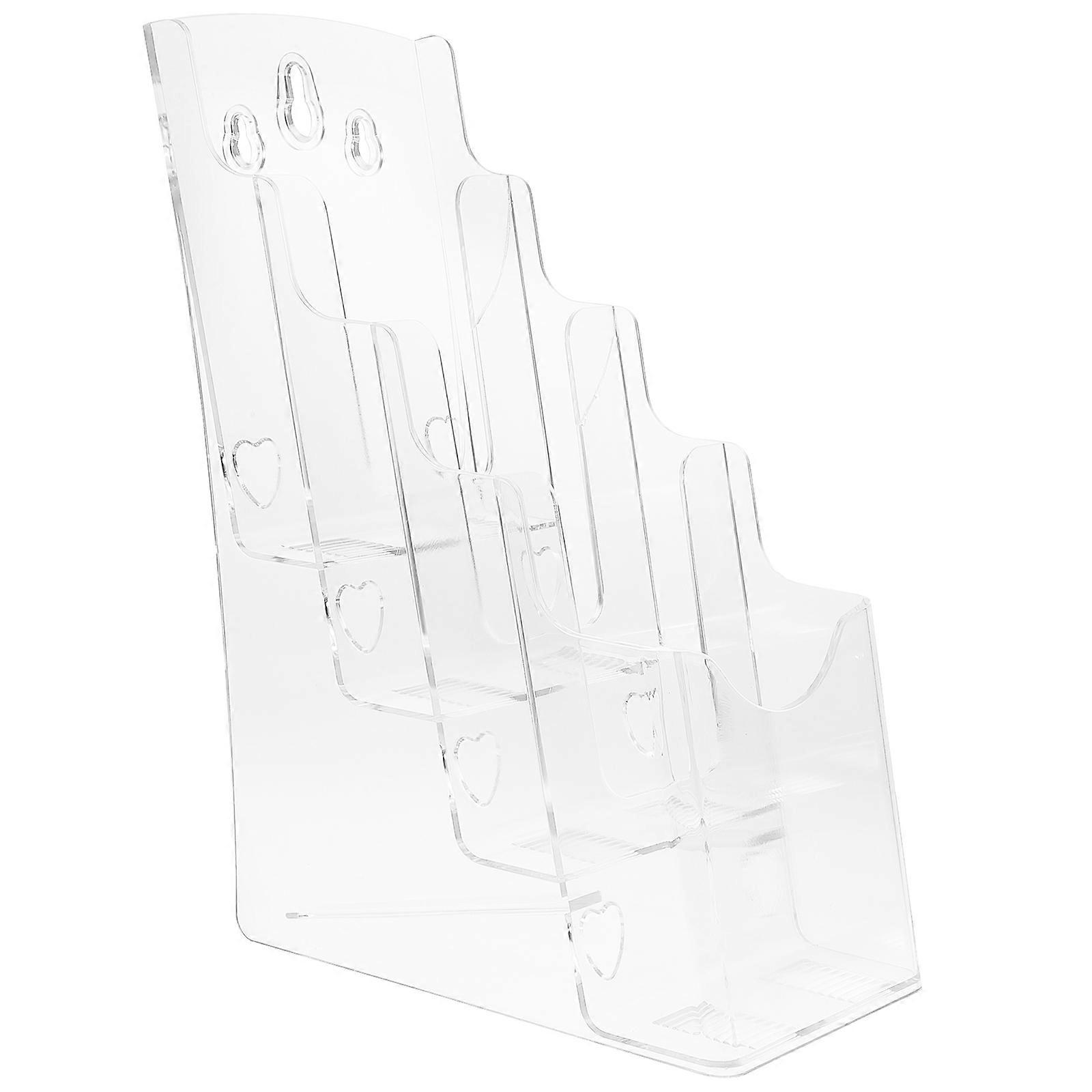 Acrylic Flyer Holder 3Pcs Clear Document Display Stand Suitable For School Dormitory And Study Room Modern Style